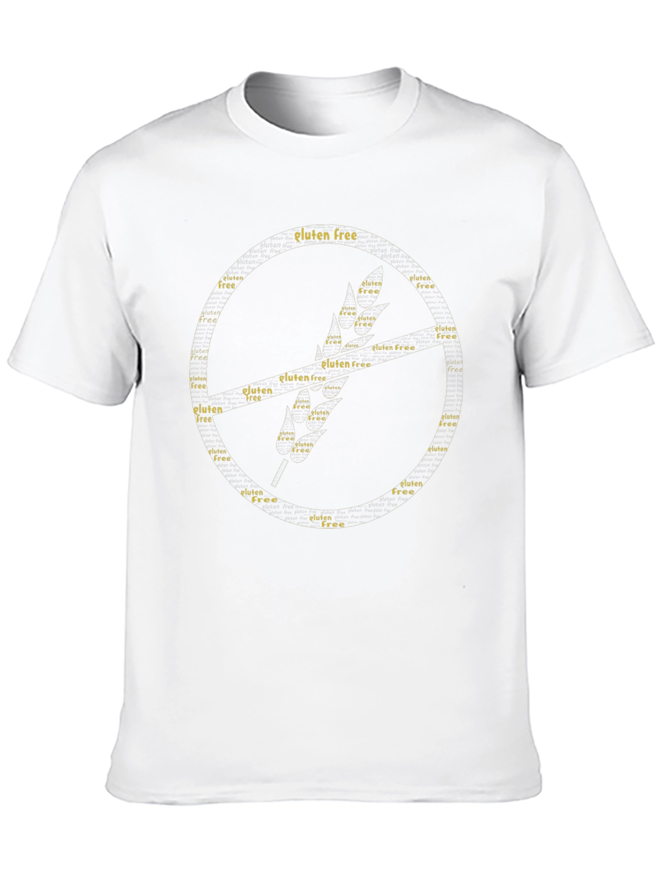 Black Gluten Free Word Art T-Shirt view 10