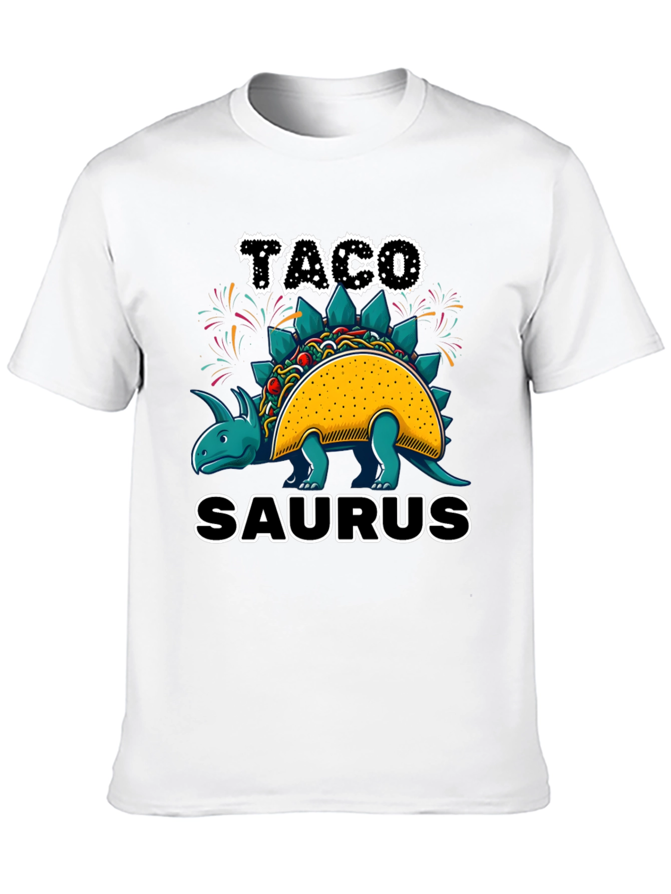 Black Taco-Saurus Black T-Shirt view 10