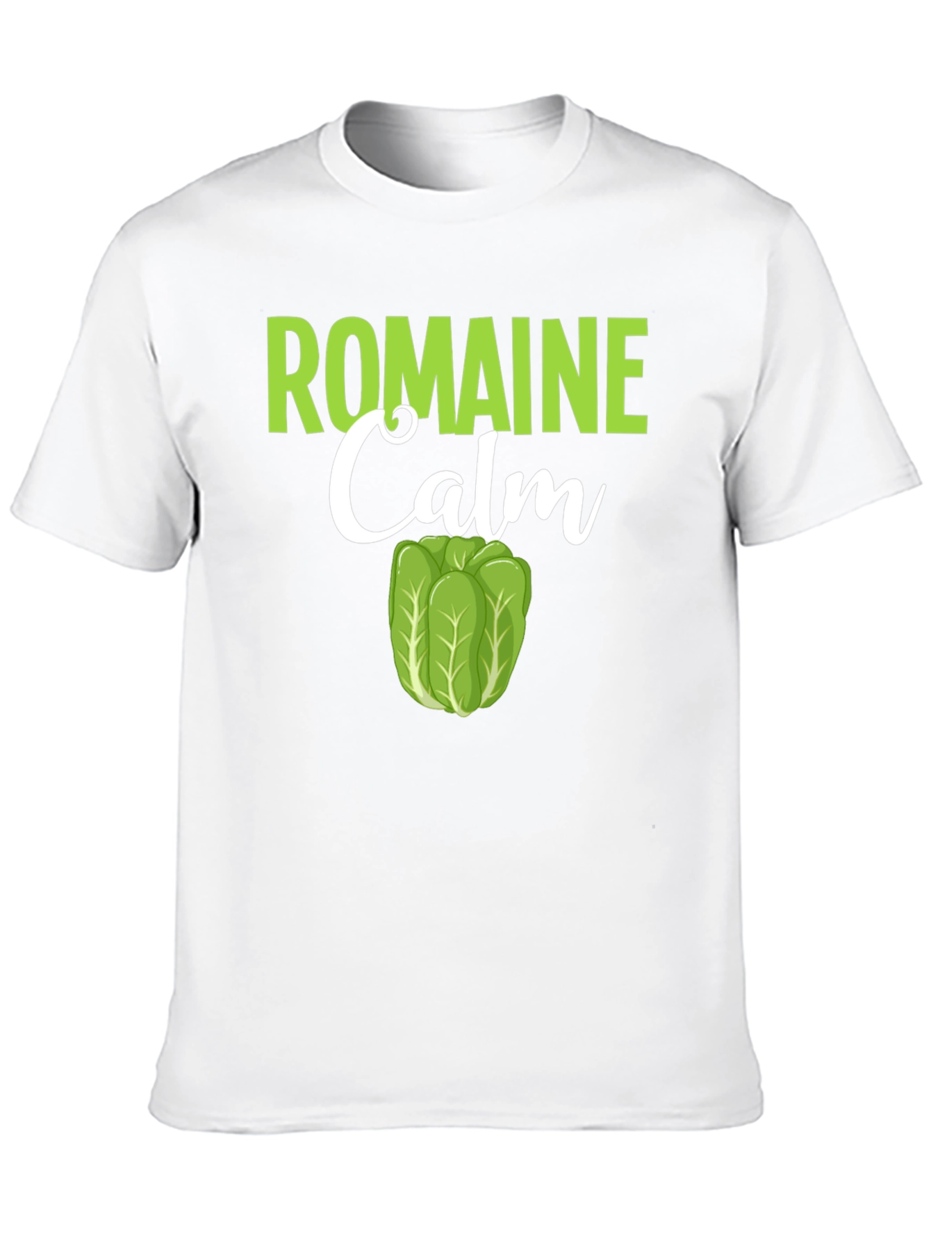 Black Romaine Calm Funny Lettuce Graphic T-Shirt view 10