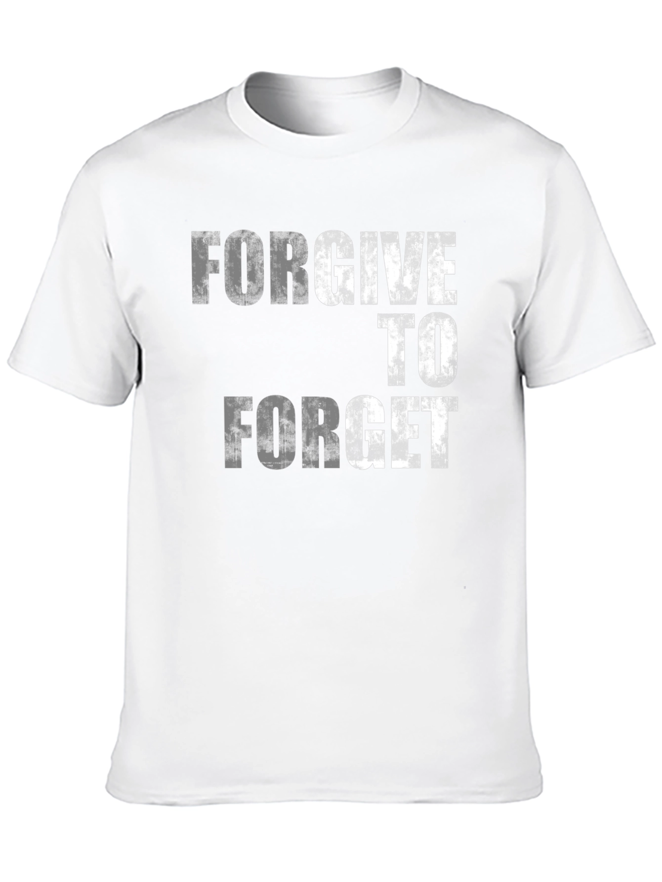 Black Forgive To Forget Graphic Tee - Trendy Crew Neck Cotton T-Shirt view 10