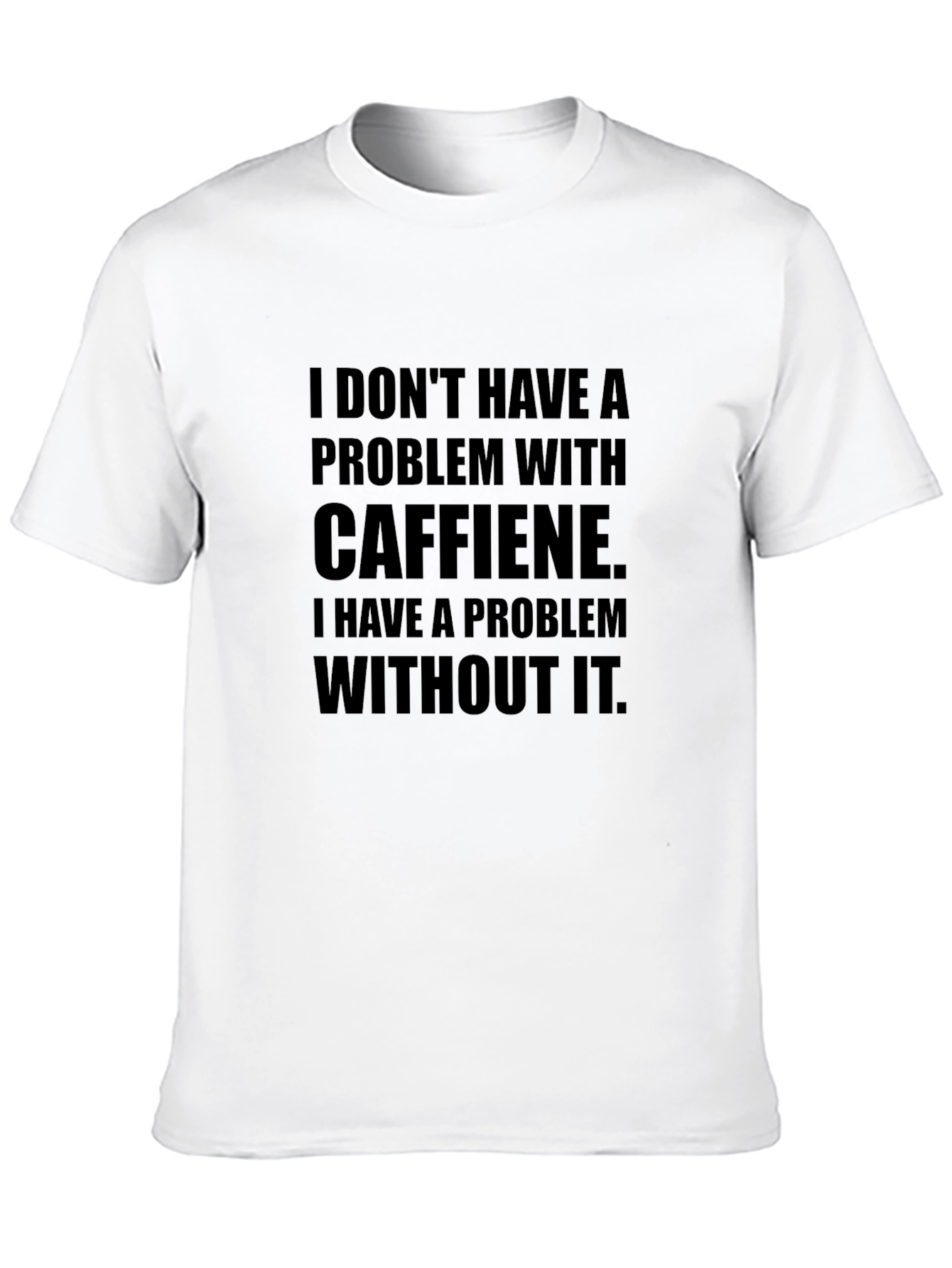 Black Caffeine Problem Graphic Tee - Black Crew Neck T-Shirt view 10