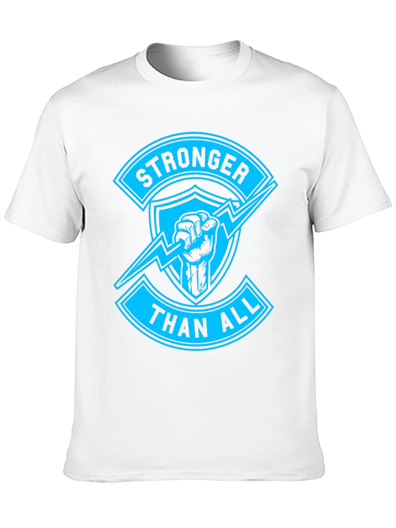 Black Stronger Than All Graphic Print Black T-Shirt view 10