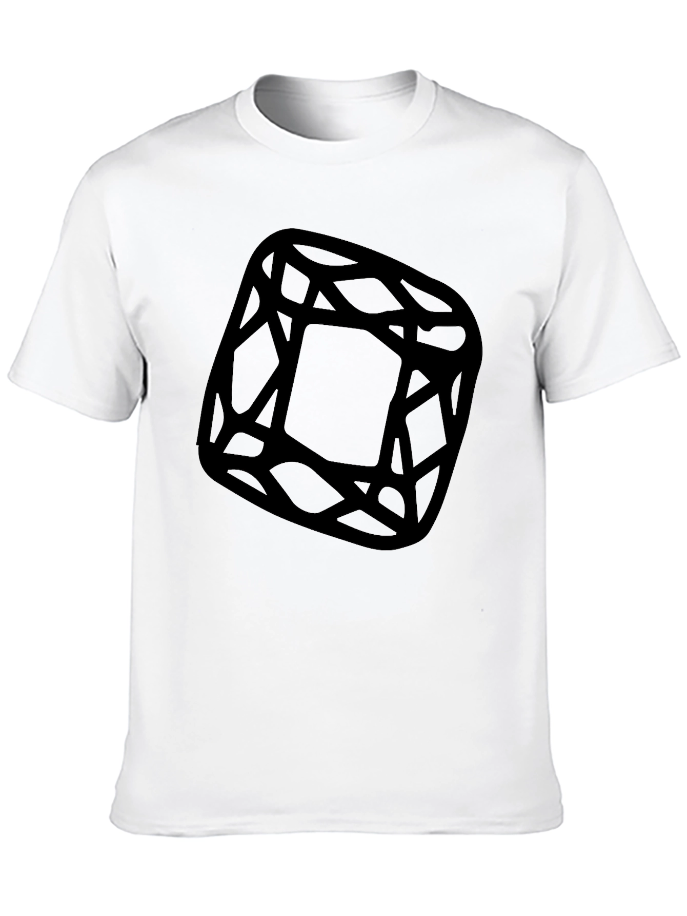 Black Geometric Graphic Black T-Shirt view 10