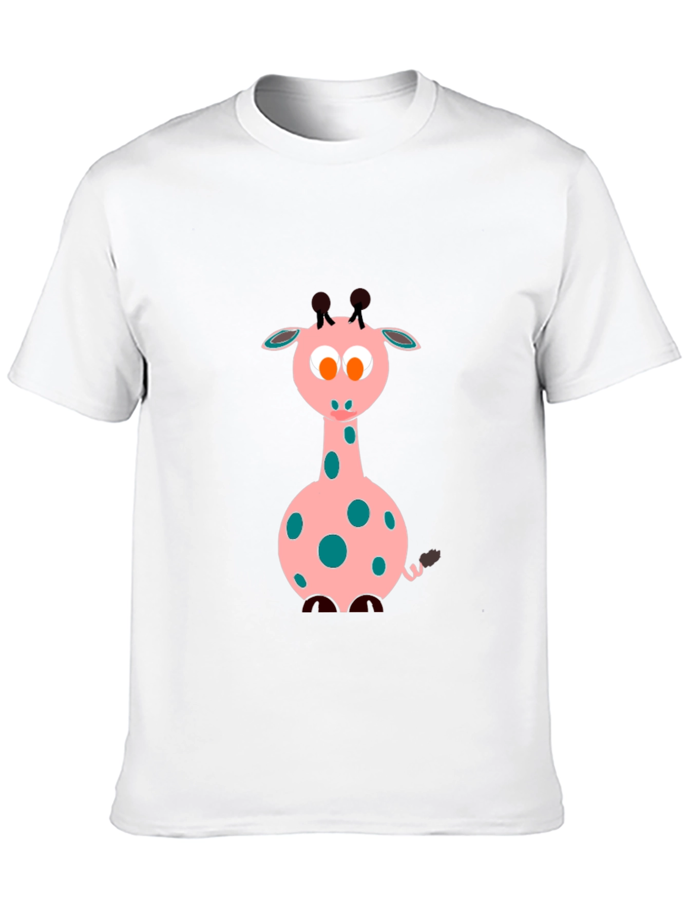 Black Cartoon Giraffe Black T-Shirt view 10