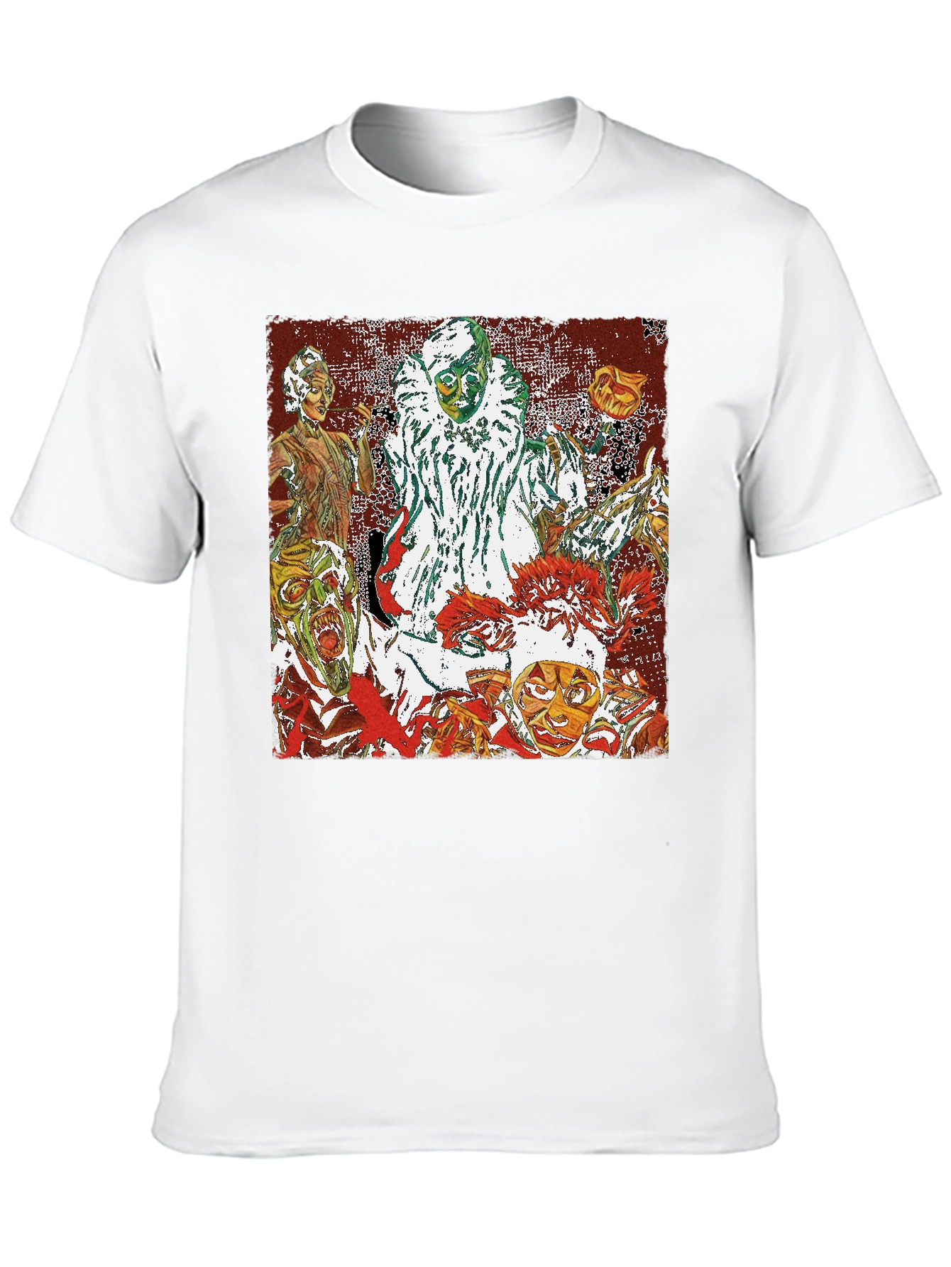 Black Creepy Clown Horror Graphic Tee - Black view 10