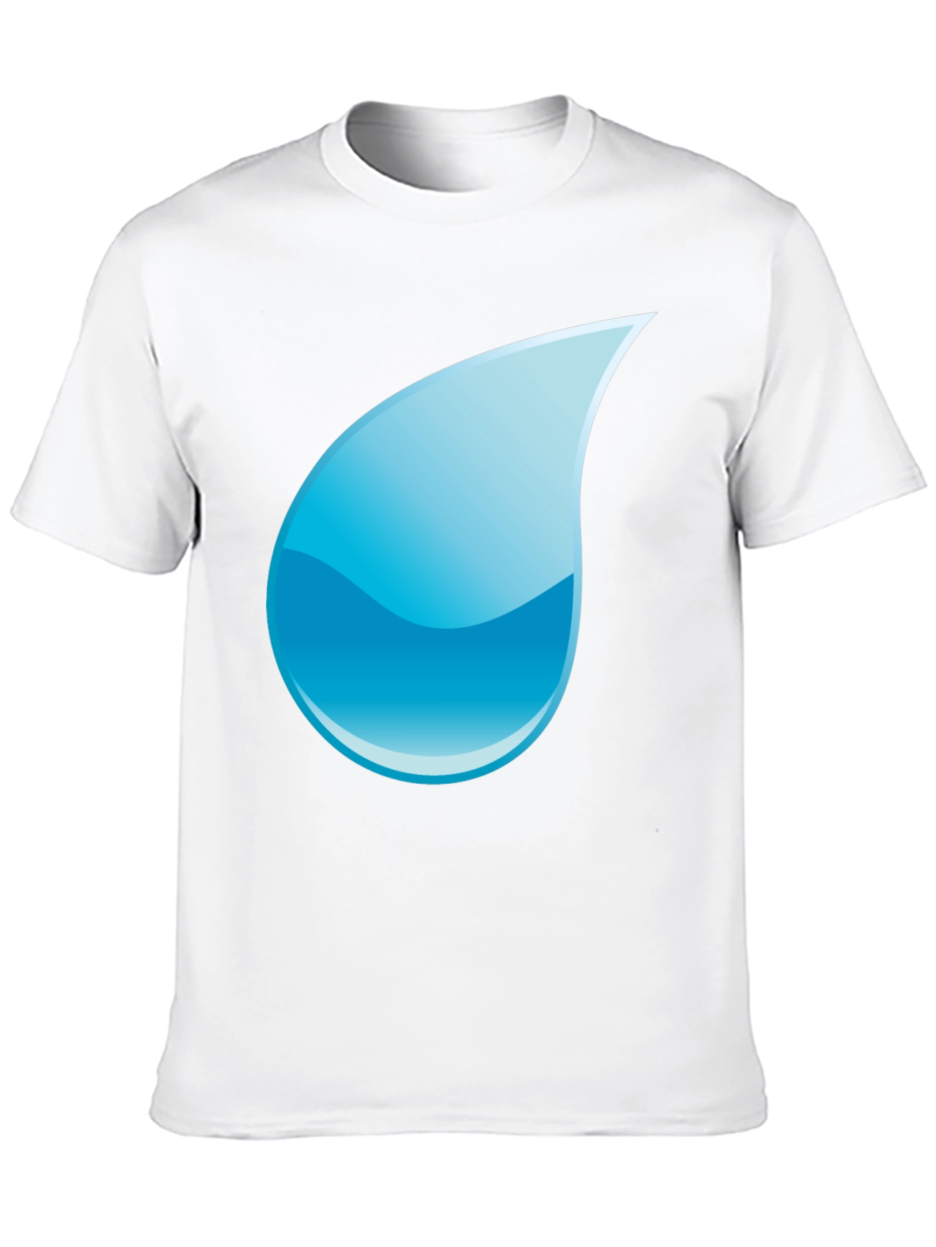 Black Black T-Shirt with Water Drop Design view 10