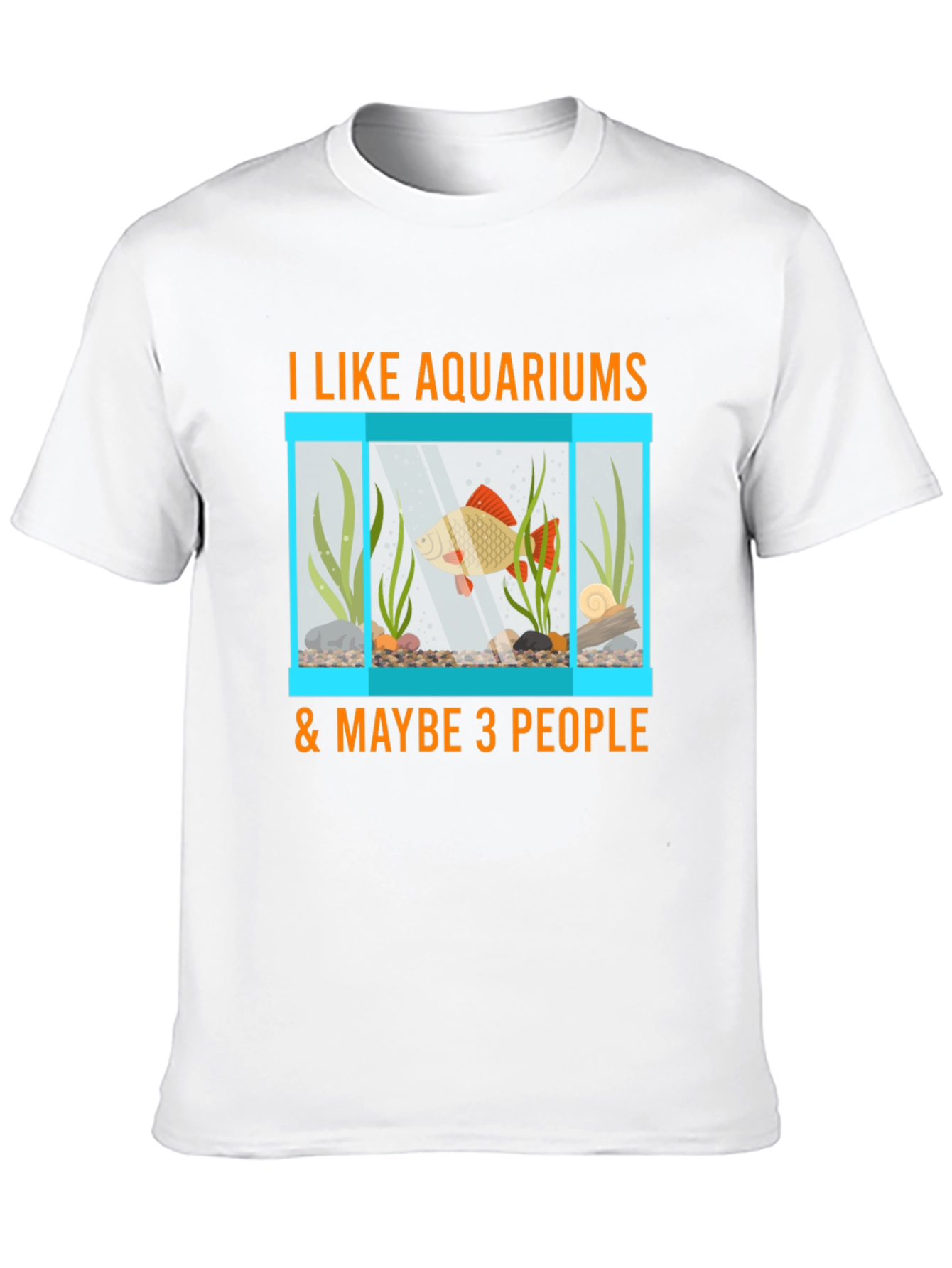 Black Aquarium Lover T-Shirt: Fish Tank & Maybe 3 People view 10