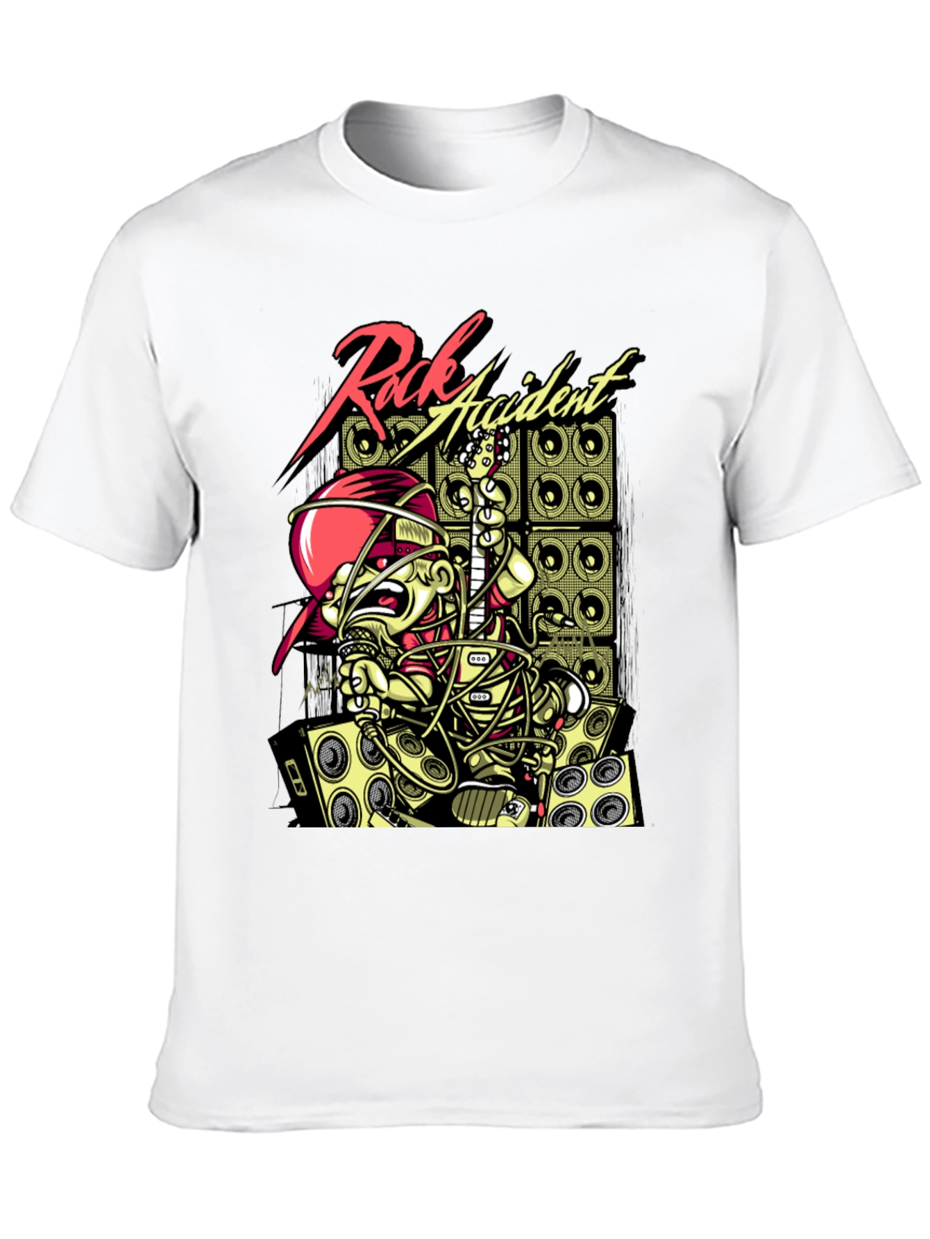 Black Rock Accident Graphic Print Black T-Shirt view 10