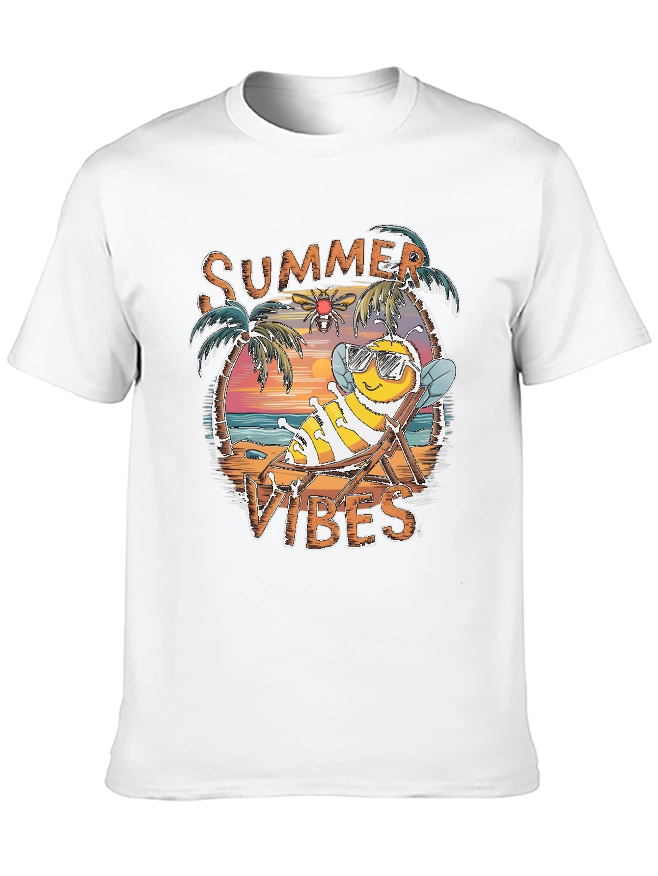 Black Summer Vibes Bee Graphic Tee view 10