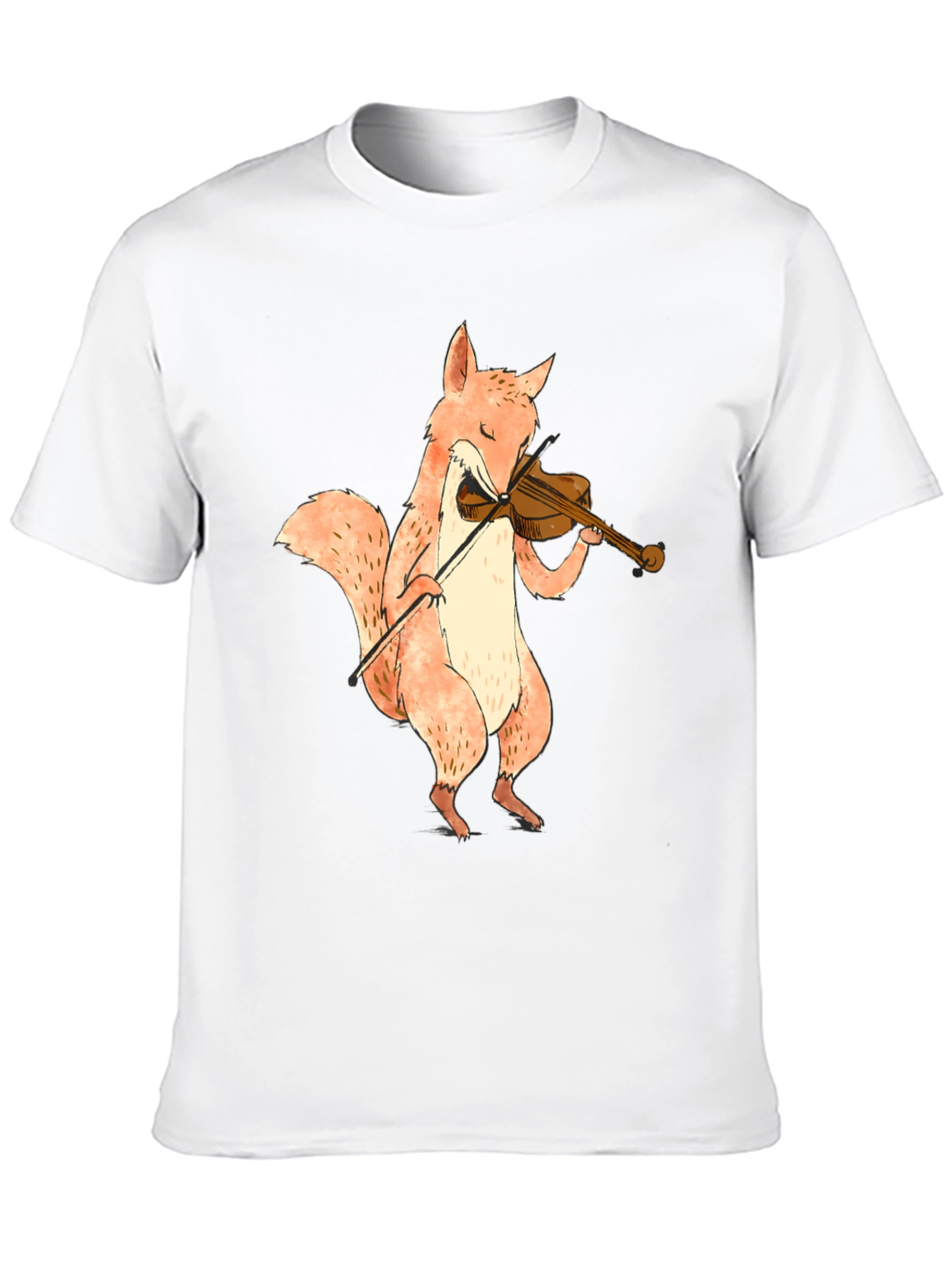 Black Fox Playing Violin Graphic T-Shirt - Unisex view 10