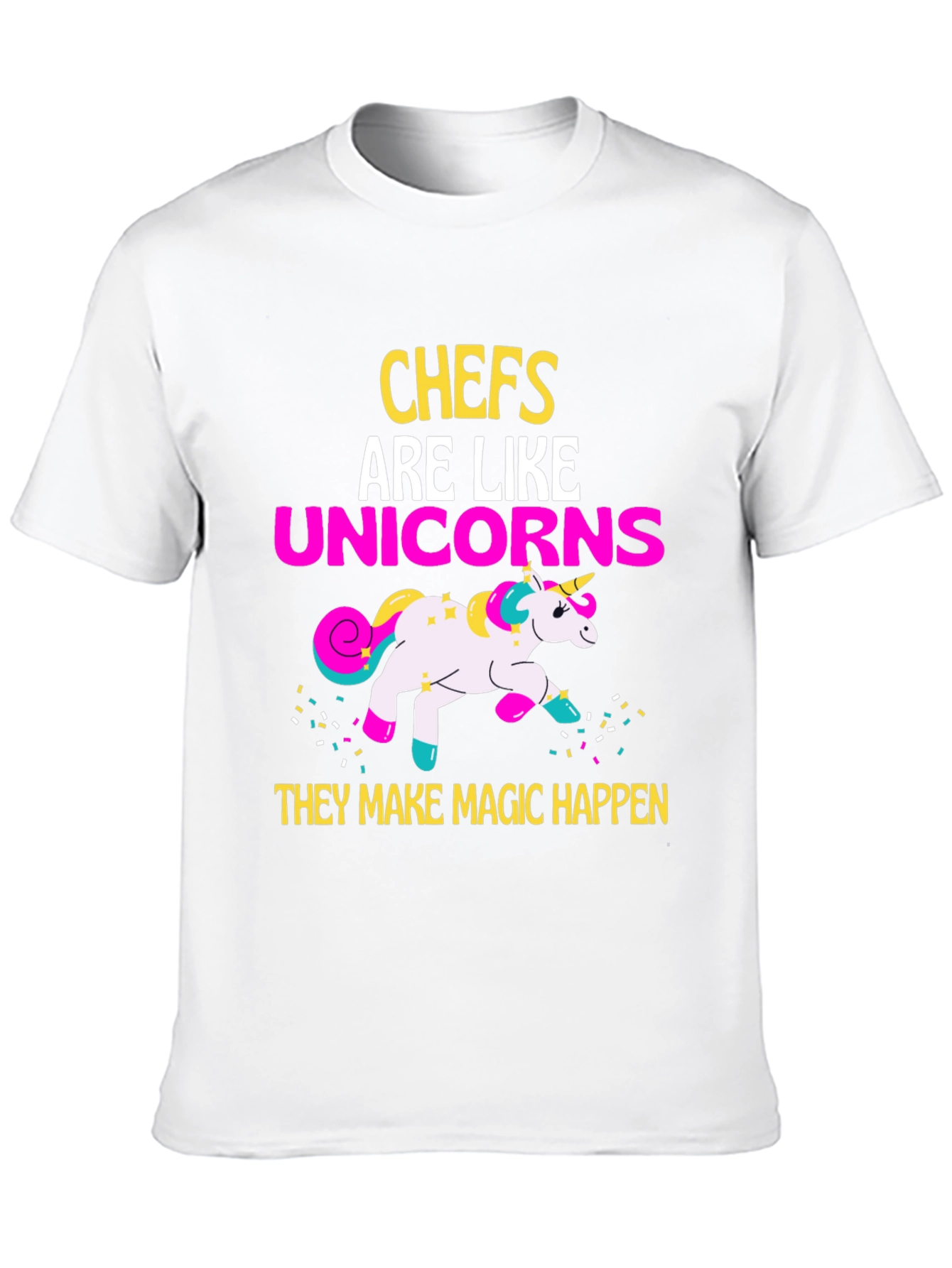 Black Chef Unicorn Graphic T-Shirt view 10