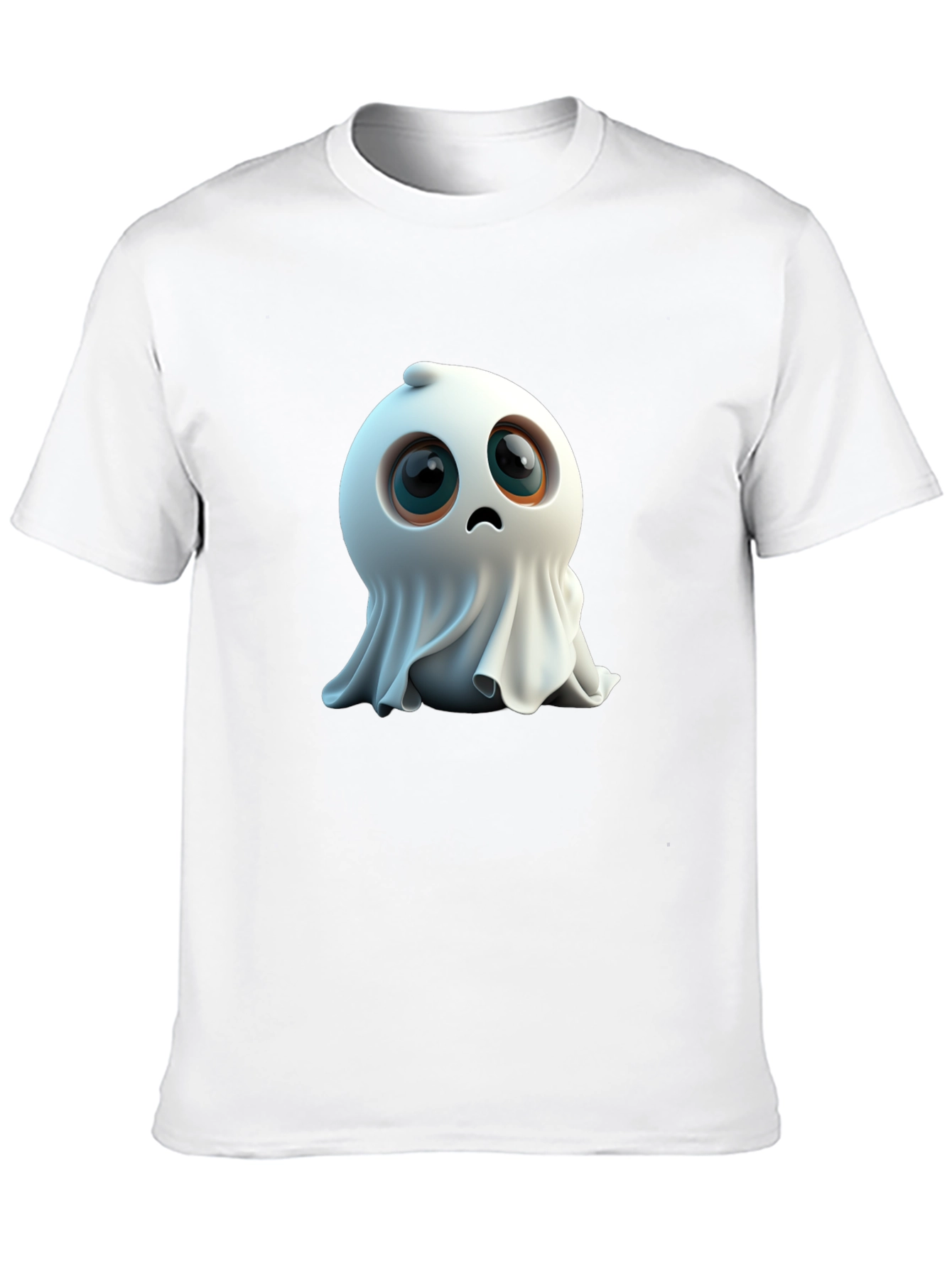 Black Cute Ghost Graphic Black T-Shirt view 10