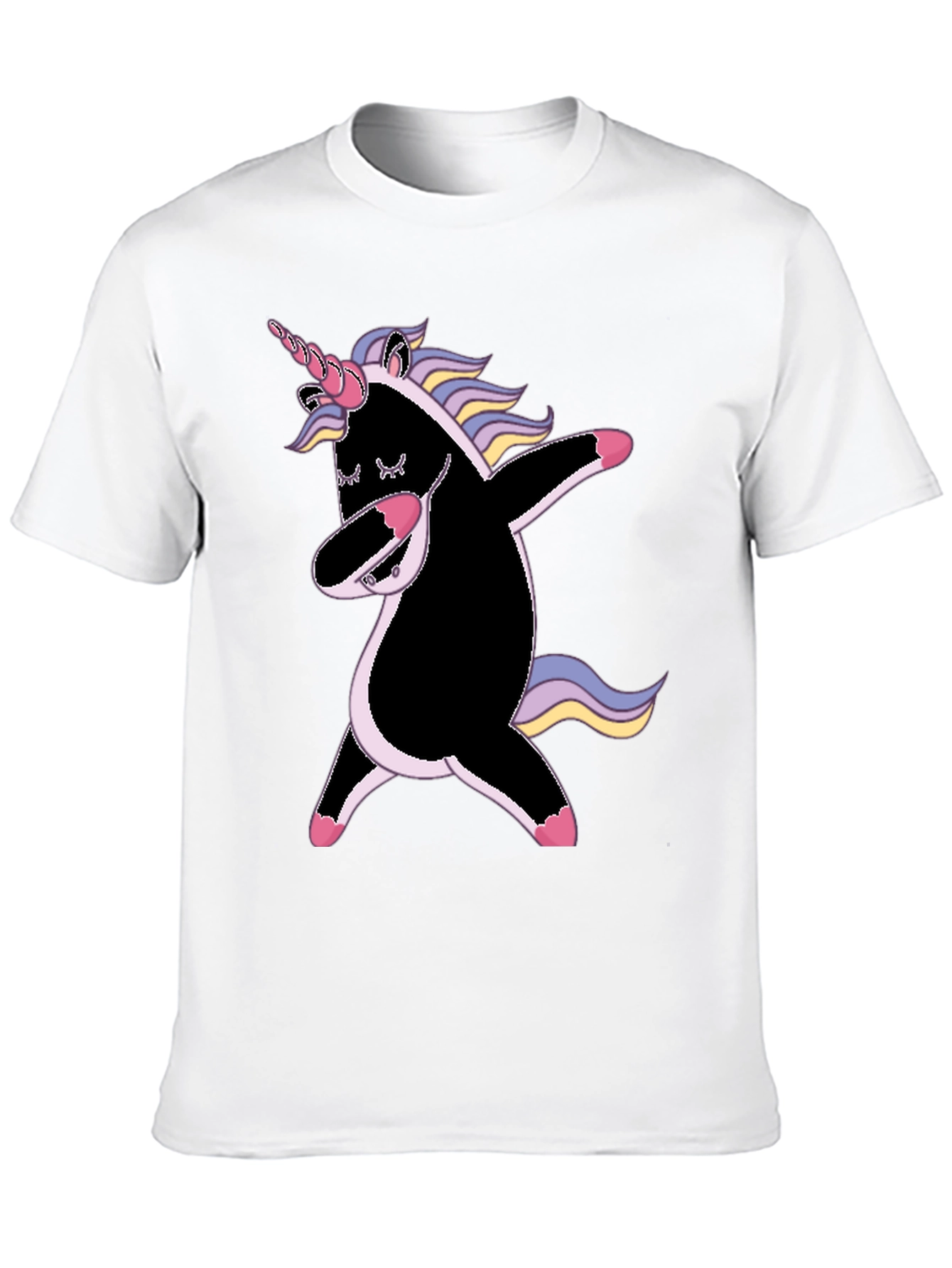 Black Dabbing Unicorn Graphic Tee - Black view 10