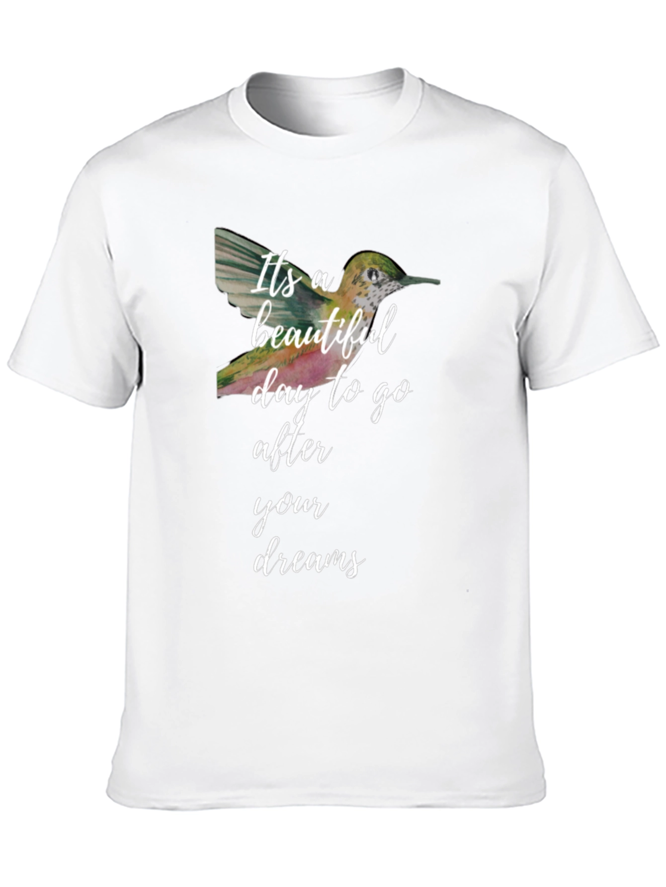 Black Beautiful Day Hummingbird T-Shirt view 10