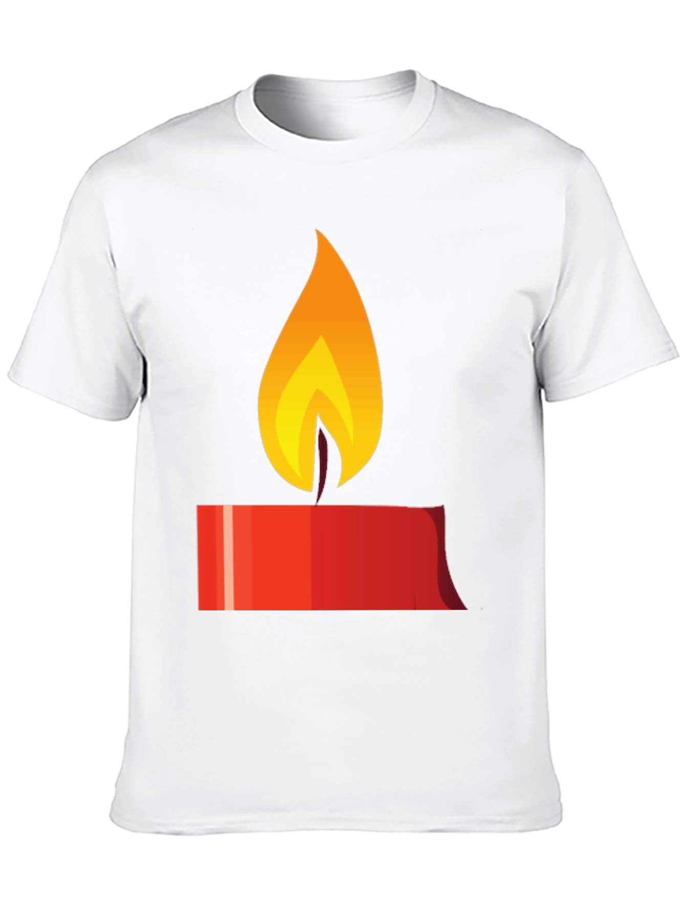 Black Candle Flame Graphic Tee - Black Unisex T-Shirt view 10