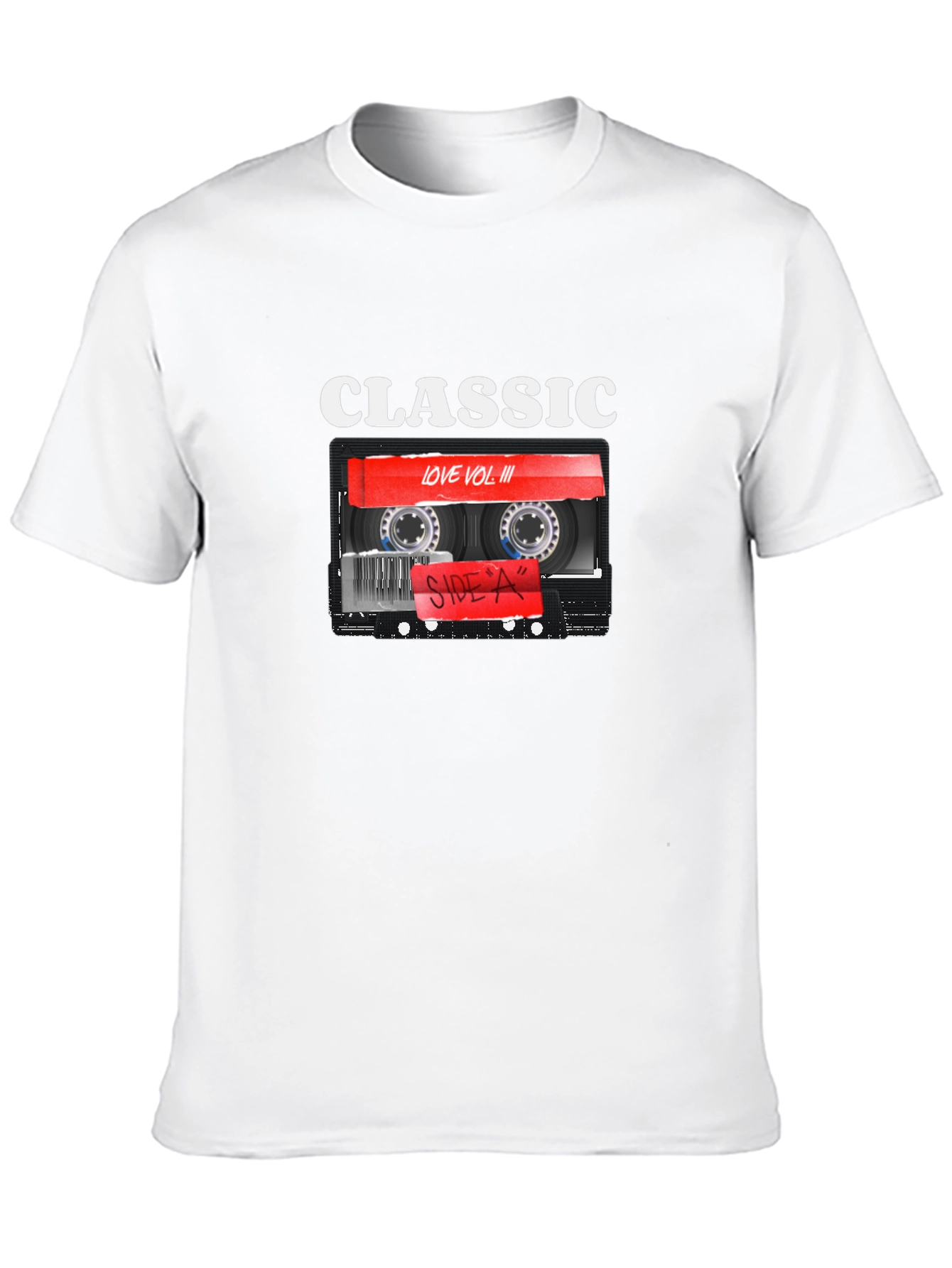 Black Classic Love Vol III Cassette Tape Graphic T-Shirt view 10