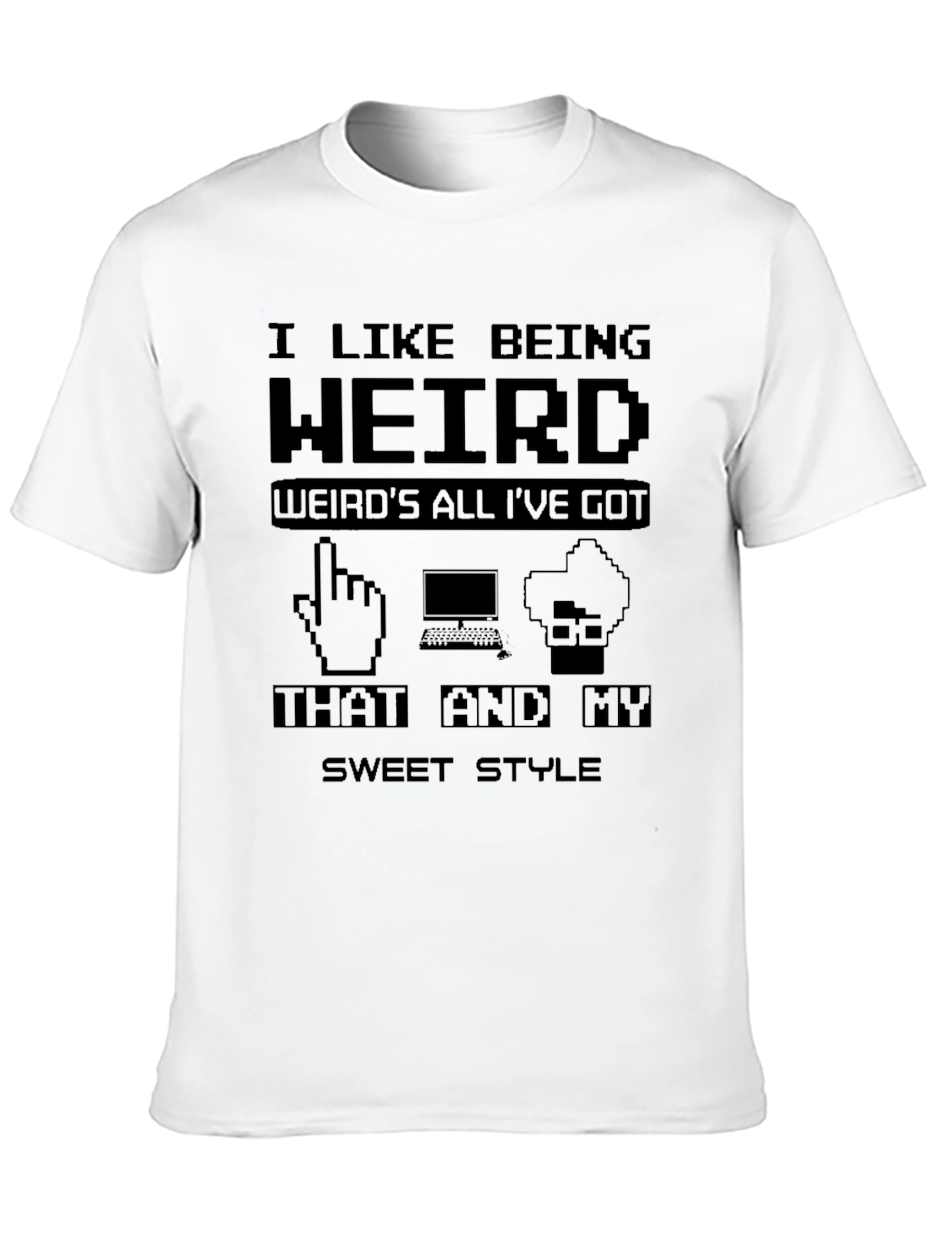 Black I Like Being Weird Graphic Tee view 10