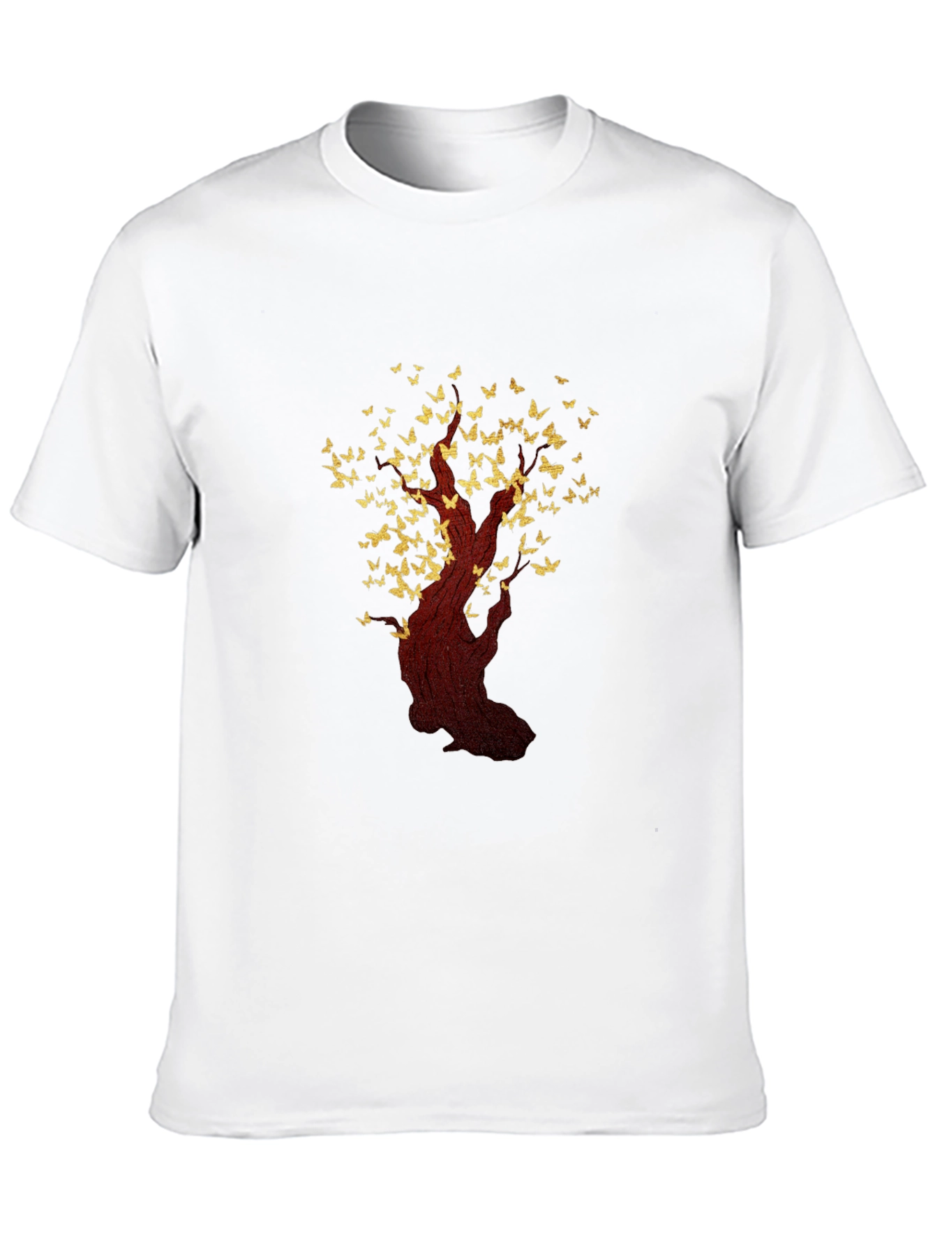 Black Butterfly Tree Graphic T-Shirt - Black view 10