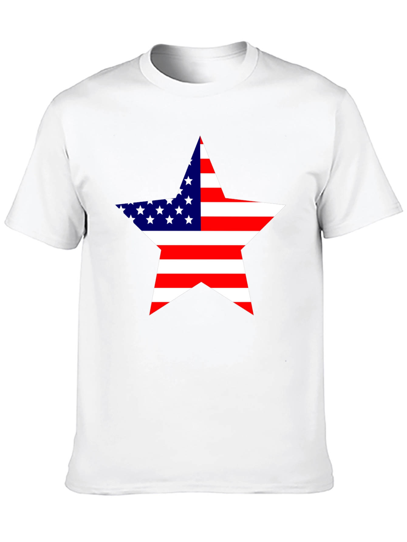 Black USA Flag Star Graphic Black T-Shirt view 10