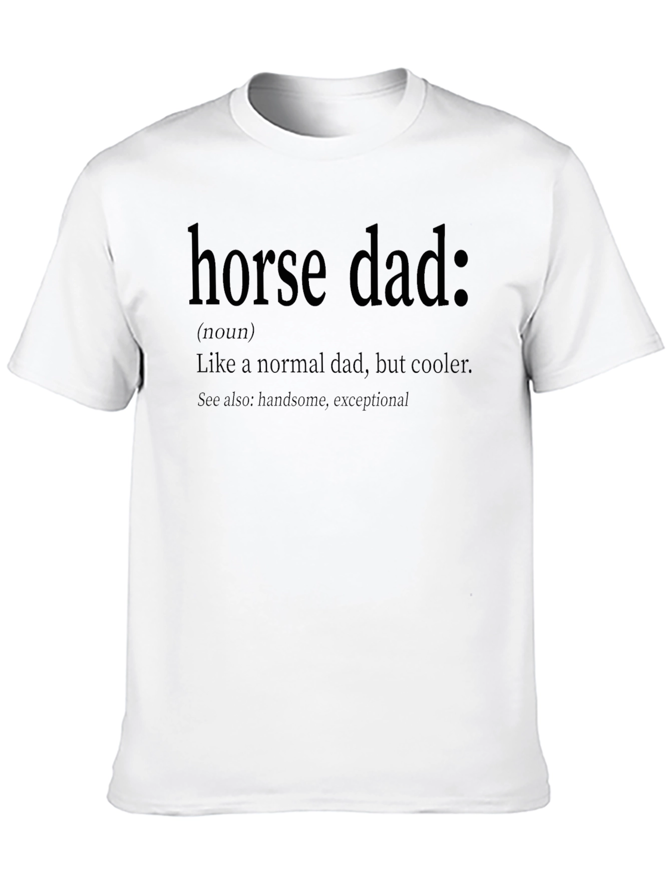 Black Horse Dad Definition Graphic T-Shirt view 10