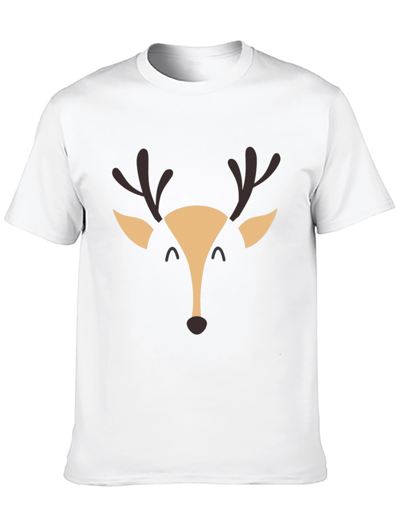 Black Reindeer Graphic Tee - Black Cotton Blend Shirt view 10