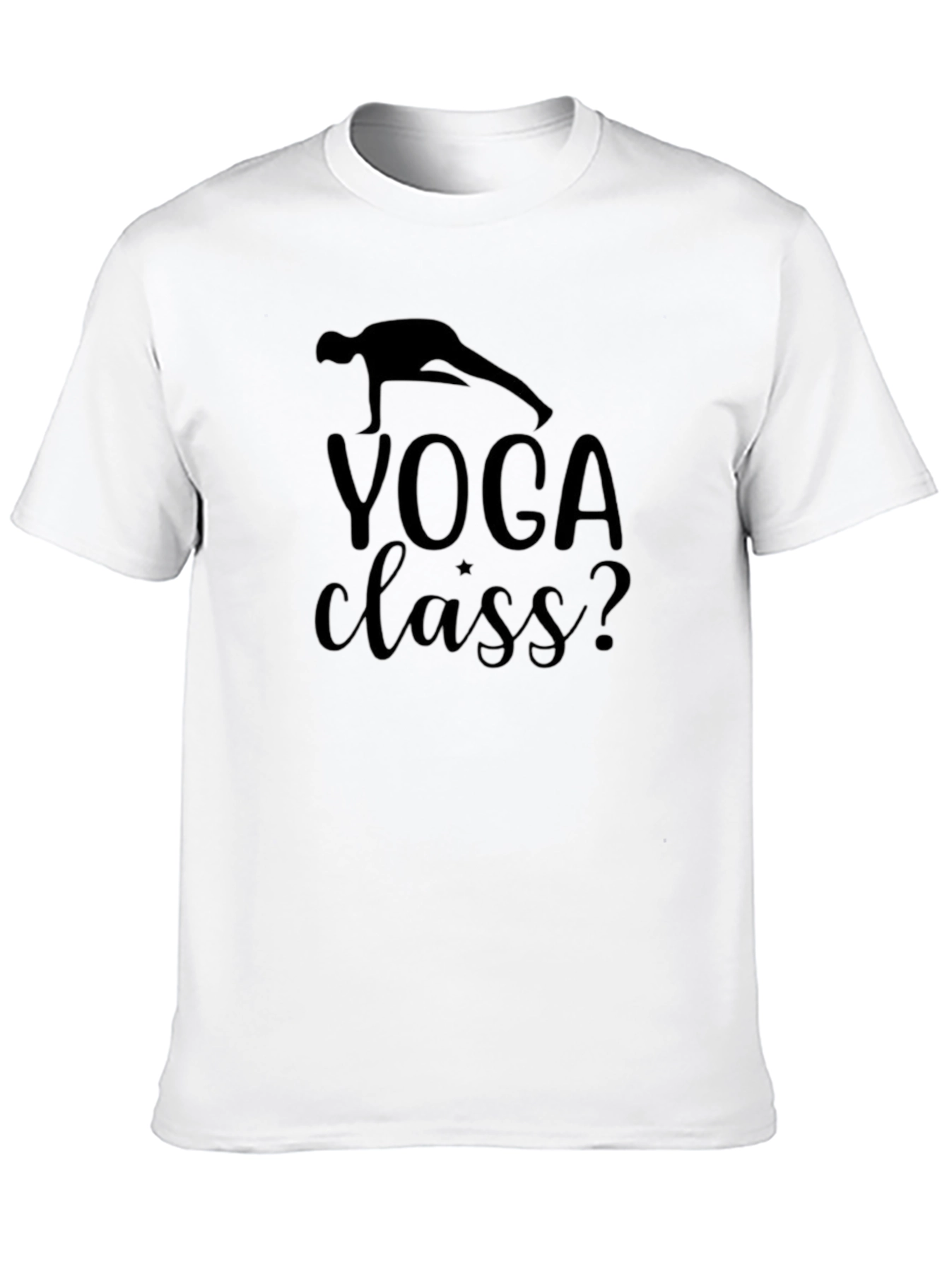 Black Yoga Class? Men's Graphic Tee - Black view 10