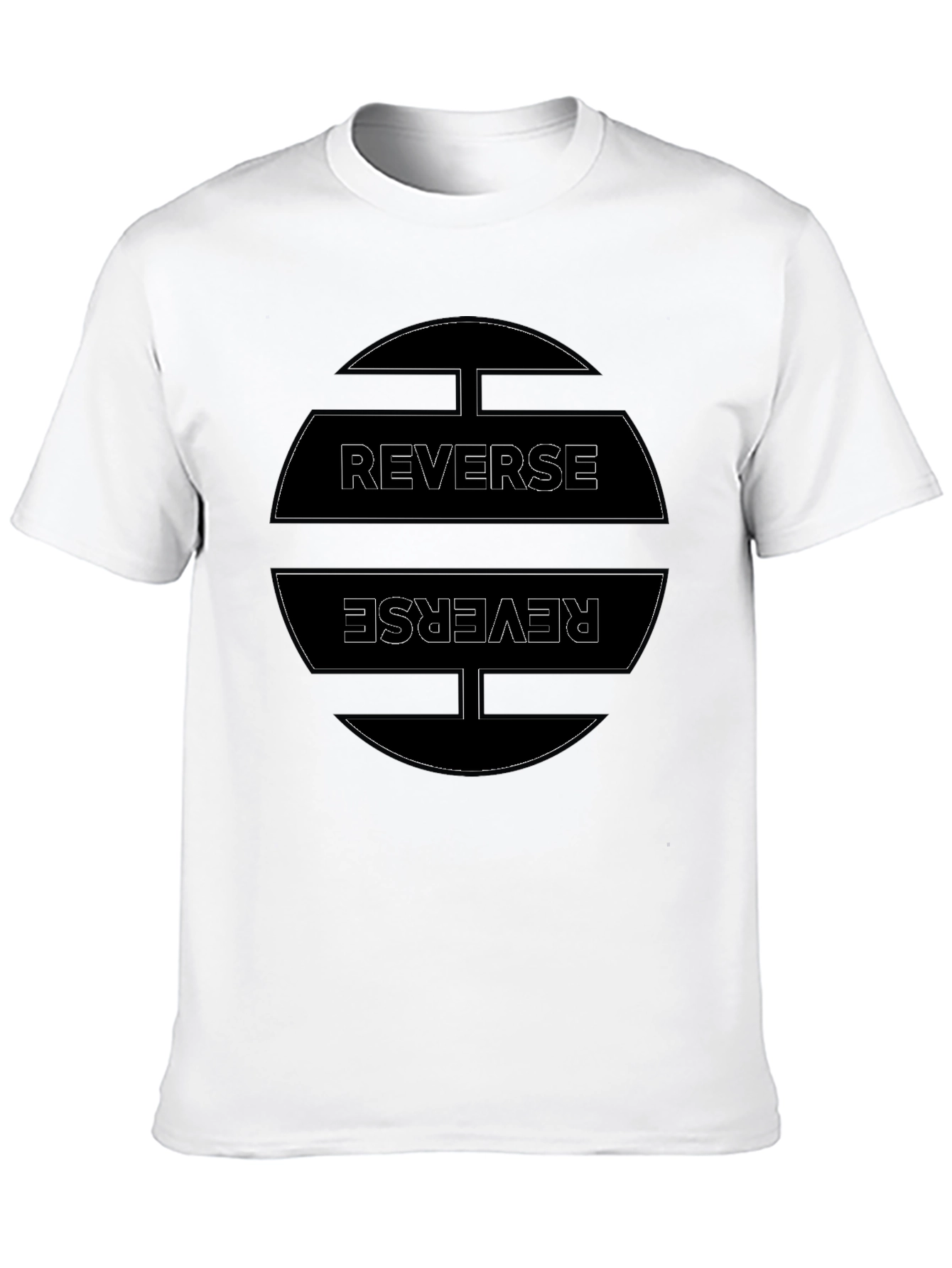 Black Reverse Graphic Tee - Casual Black T-Shirt view 10