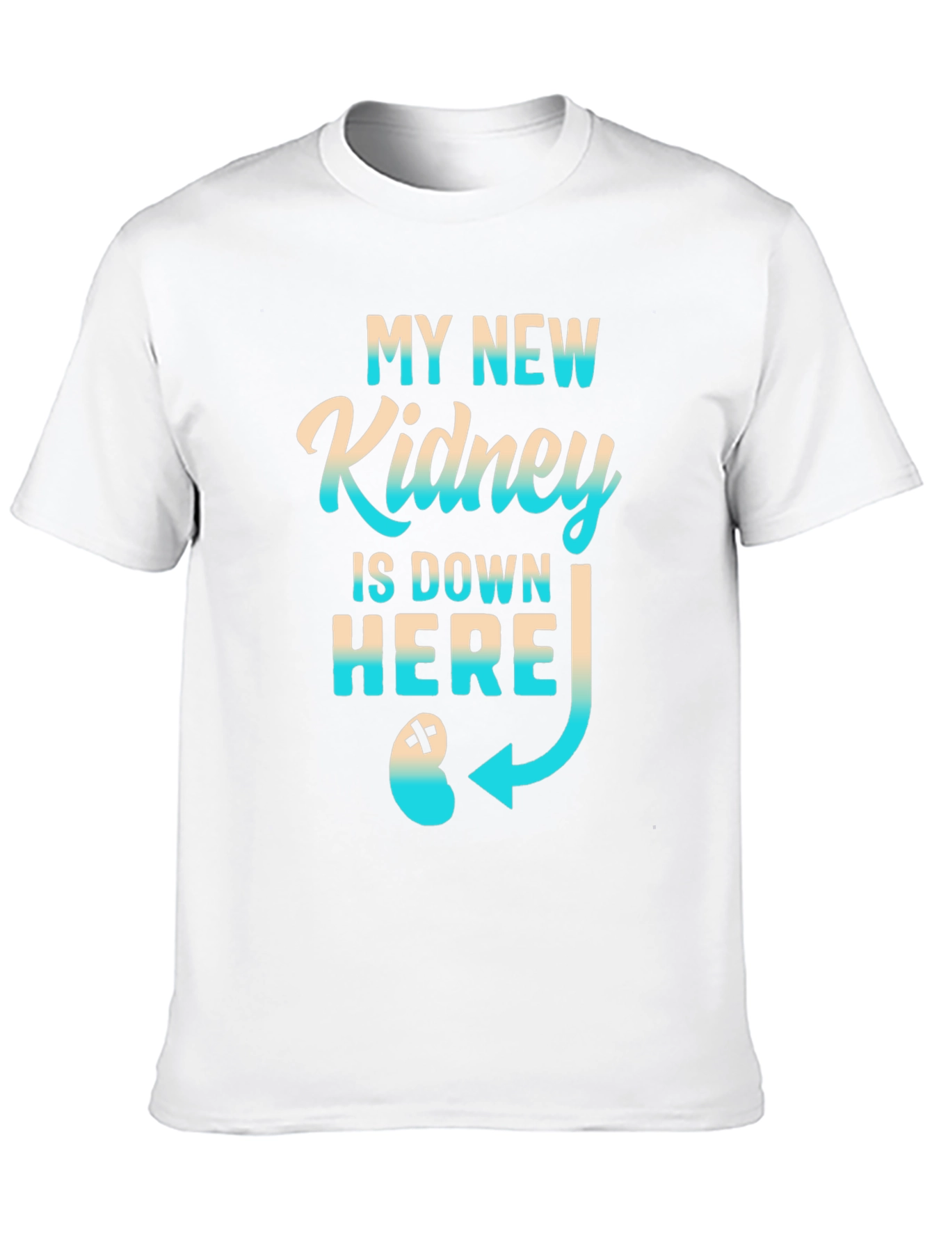 Black My New Kidney Funny Transplant T-Shirt view 10