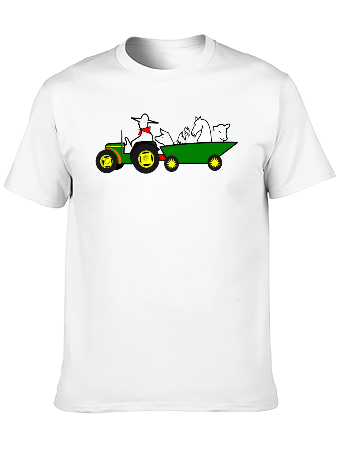 Black Farm Animal Tractor Ride T-Shirt view 10