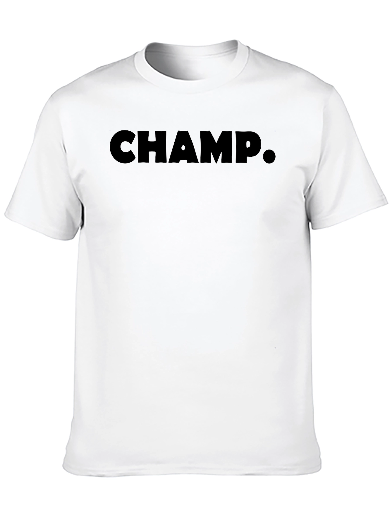 Black CHAMP. T-Shirt - Bold & Stylish view 10
