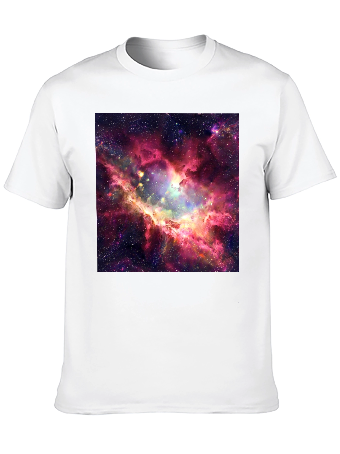Black Nebula Print Black T-Shirt view 10