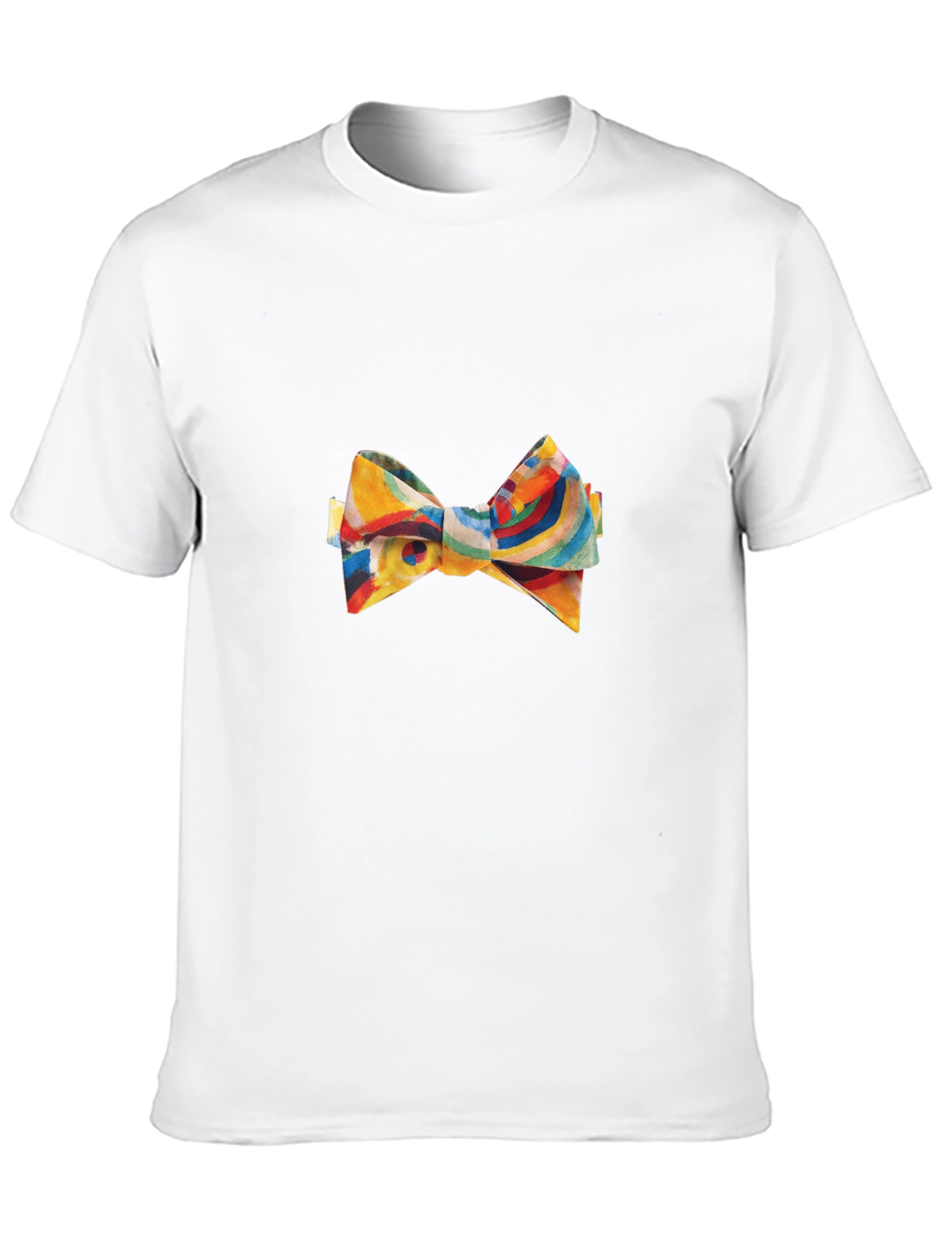 Black Abstract Bow Tie Graphic Black Tee view 10