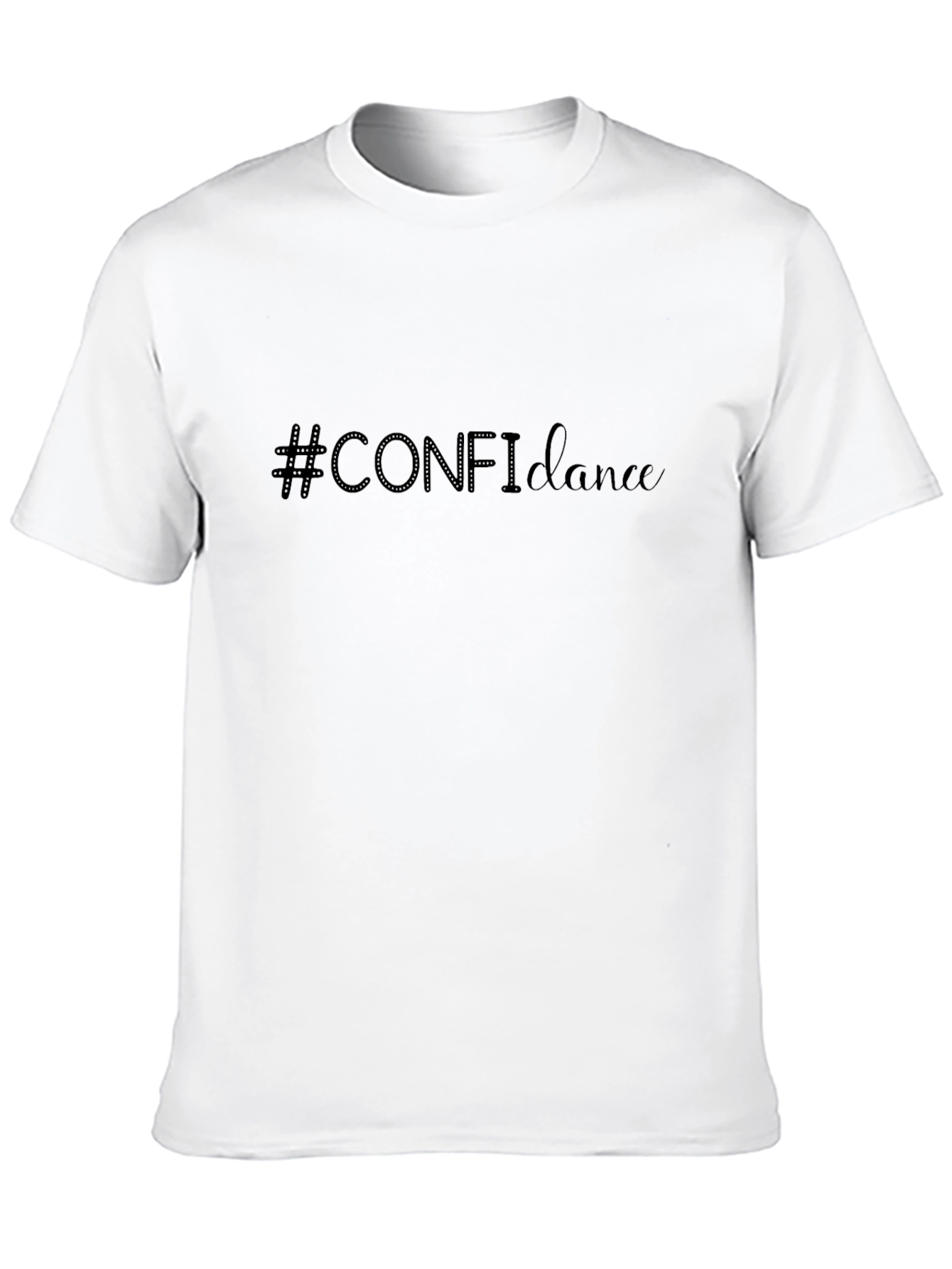 Black #CONFIdance Men's Black Graphic T-Shirt view 10