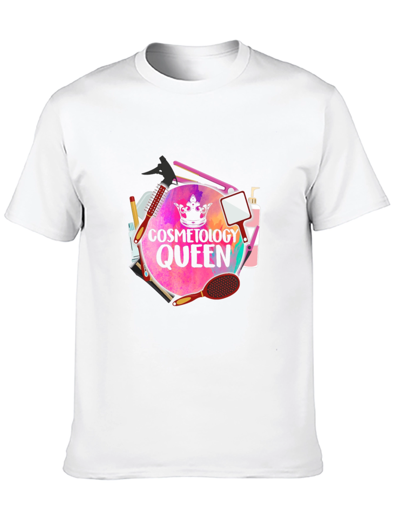 Black Cosmetology Queen T-Shirt - Stylish Salon Apparel view 10