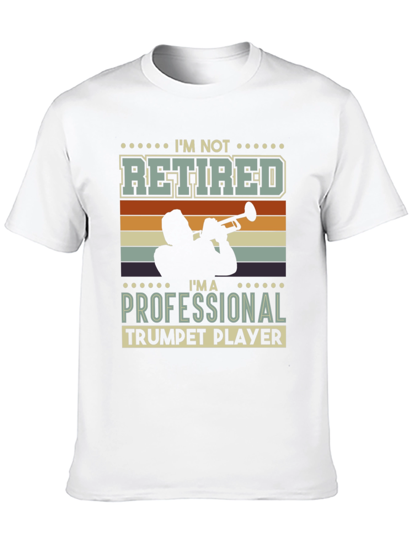 Black I'm Not Retired Trumpet Player Graphic Tee view 10