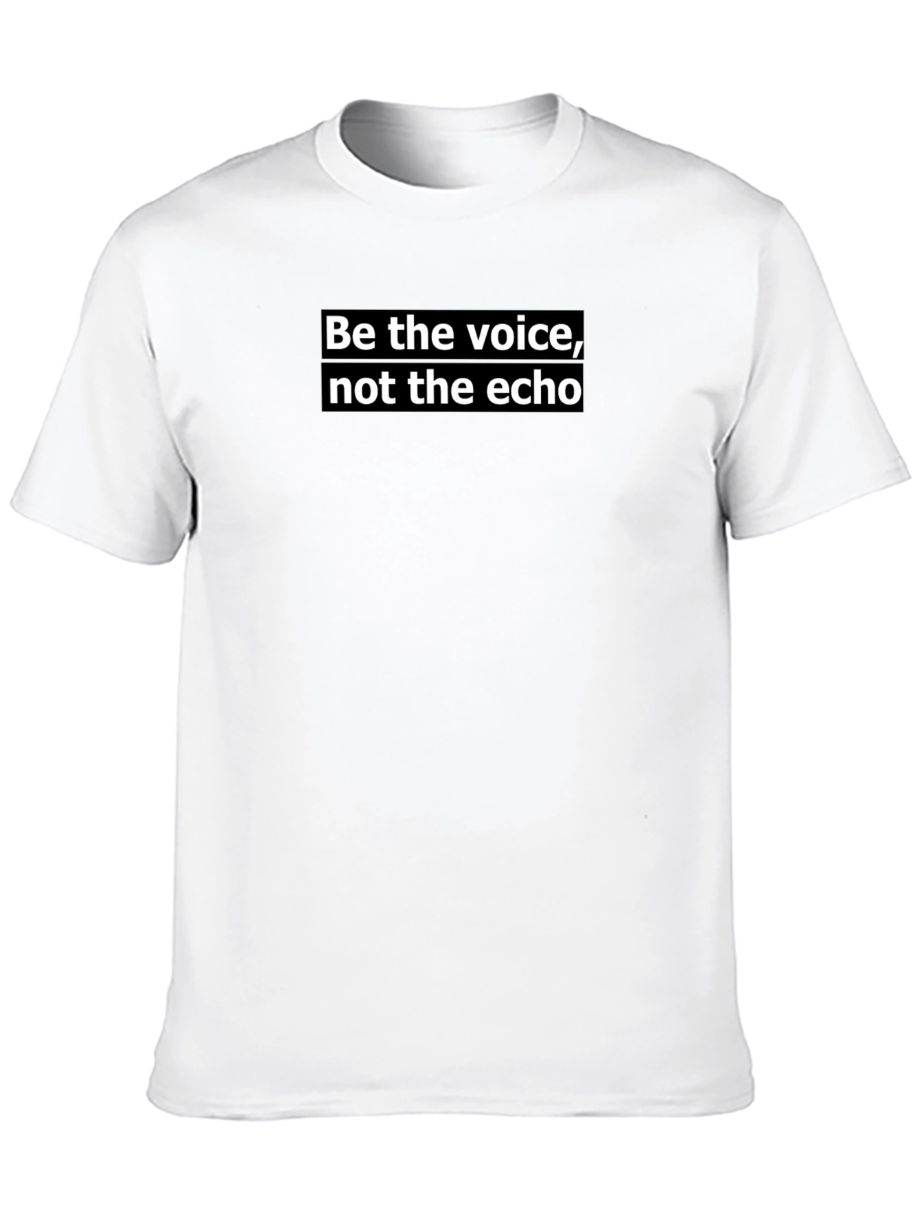 Black Be the Voice T-Shirt - Black Crew Neck Tee view 10