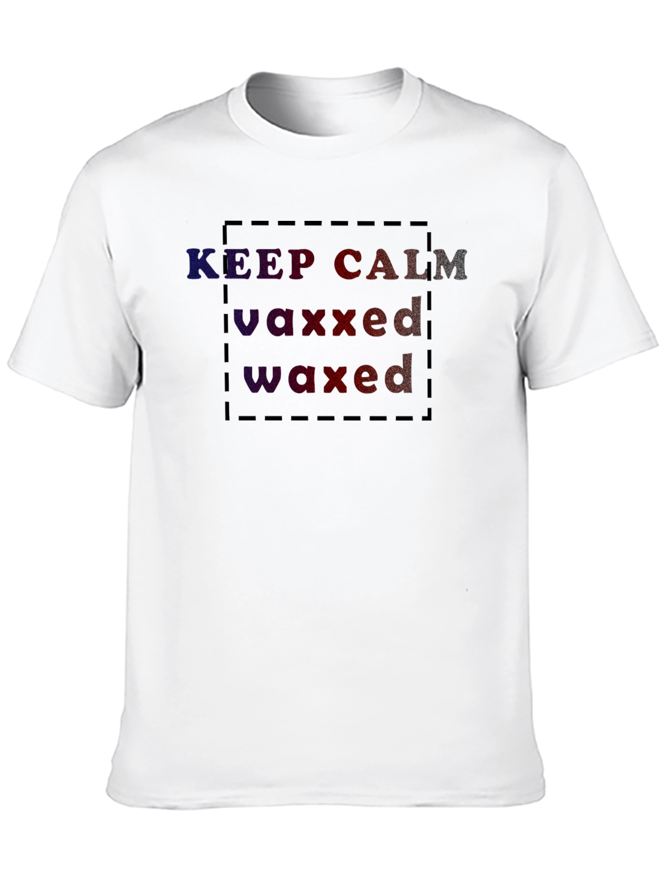 Black Keep Calm Vaxxed Waxed Graphic Tee view 10