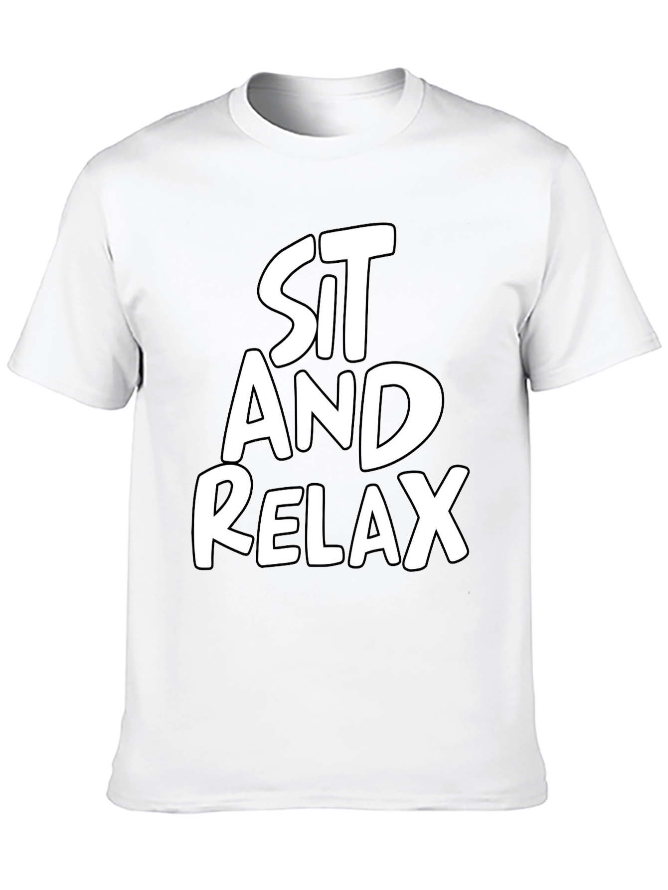 Black Sit and Relax Black T-Shirt Casual Wear view 10