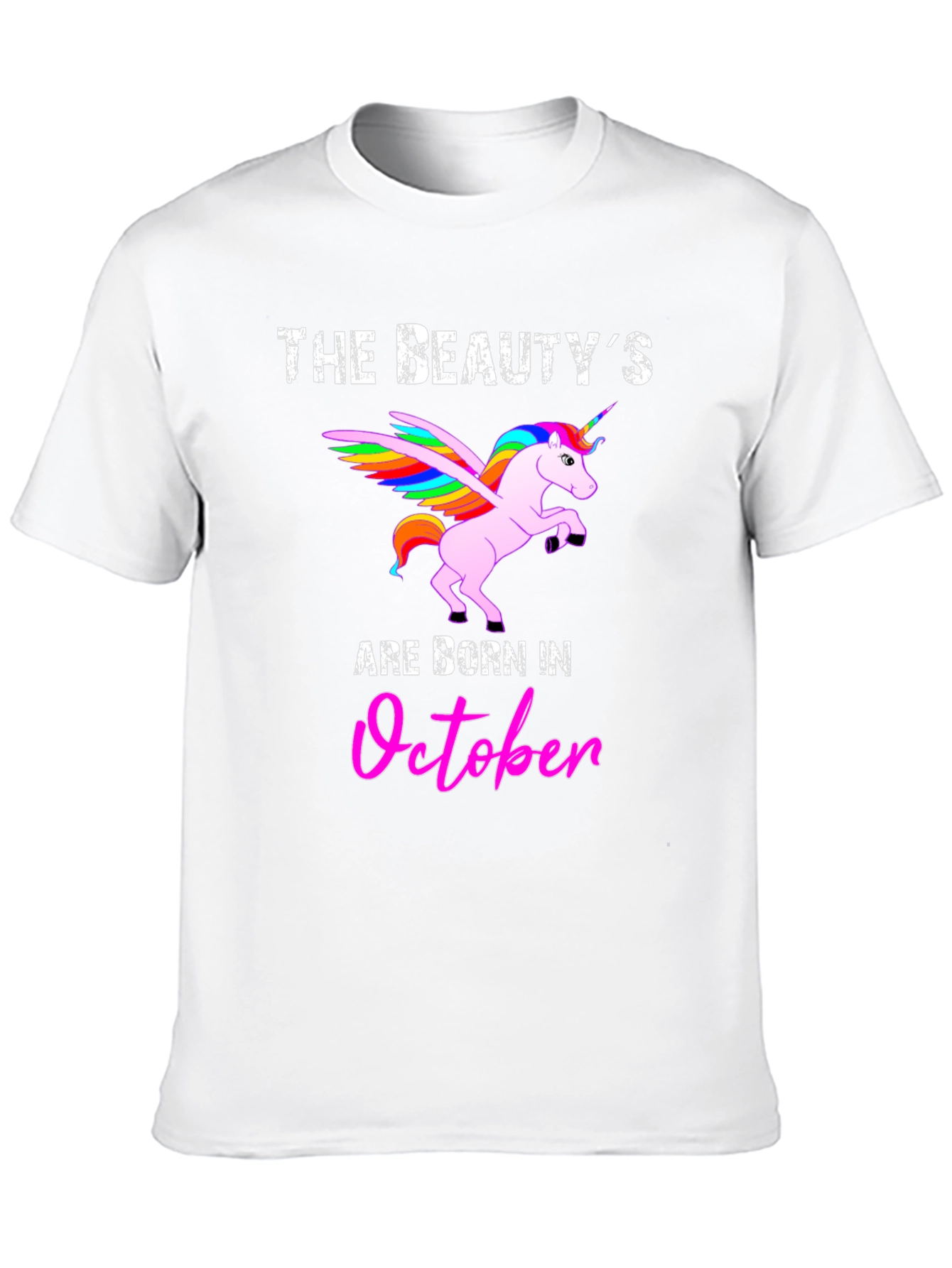 Black Beauty Born in October Graphic T-Shirt view 10