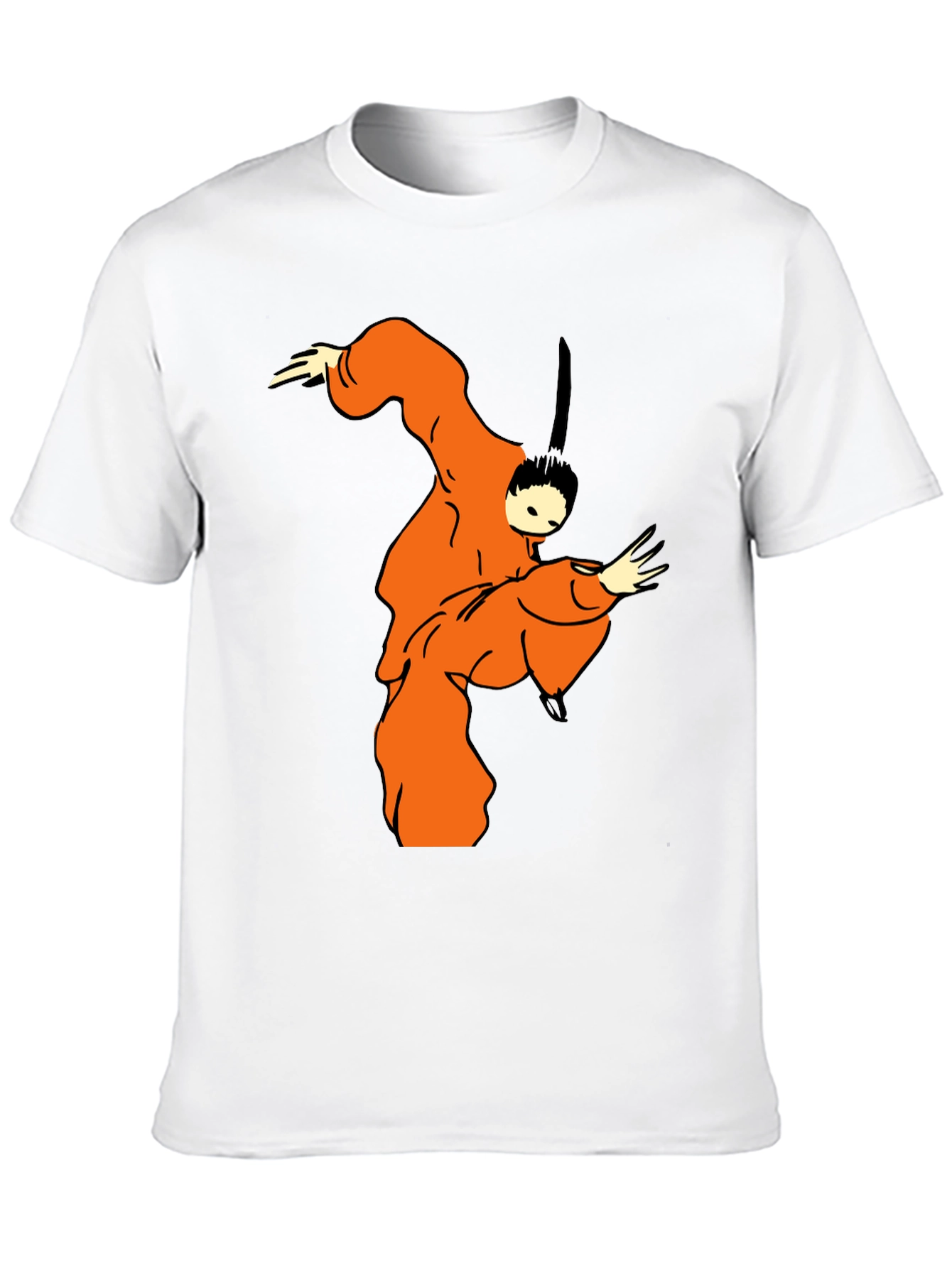 Black Samurai Style Graphic Tee - Black view 10