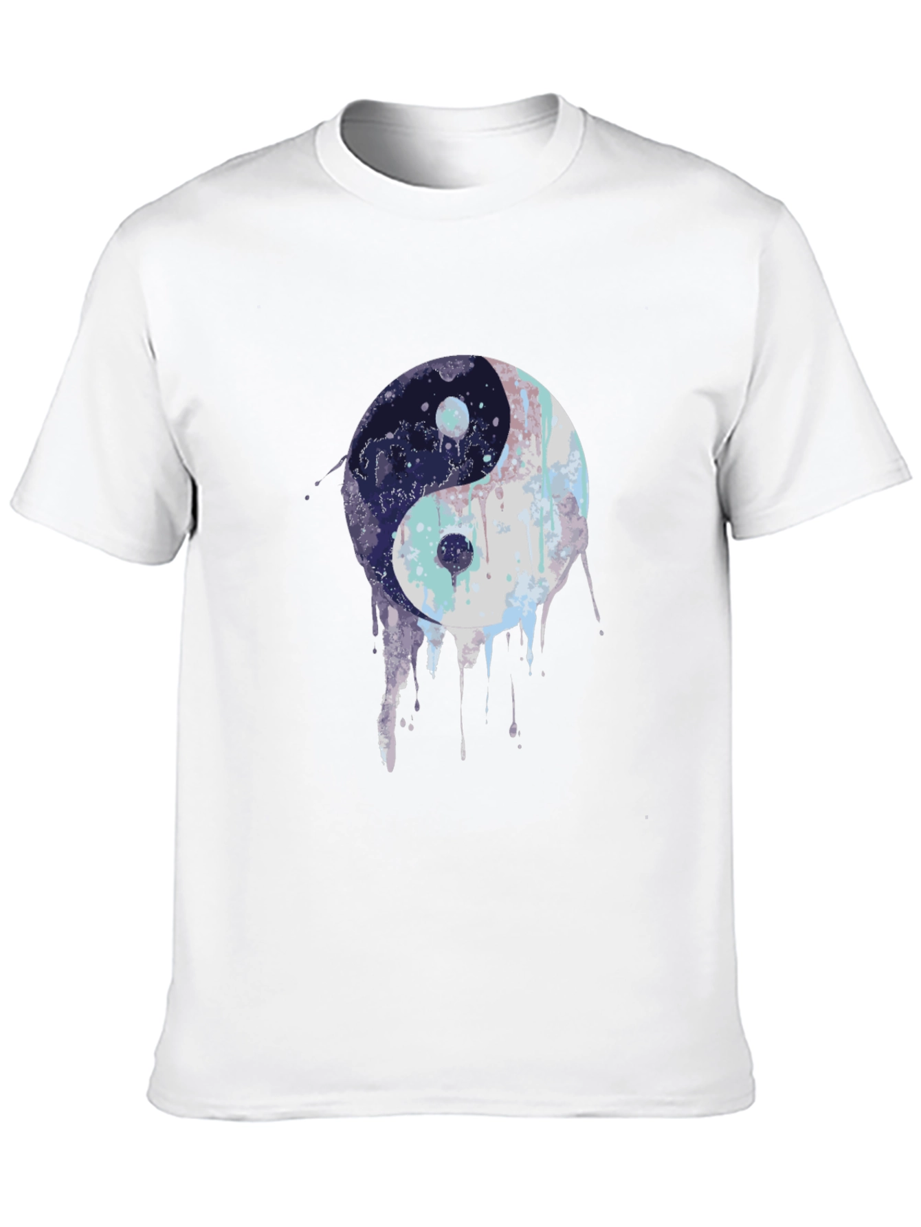 Black Yin Yang Graphic Black T-Shirt view 10