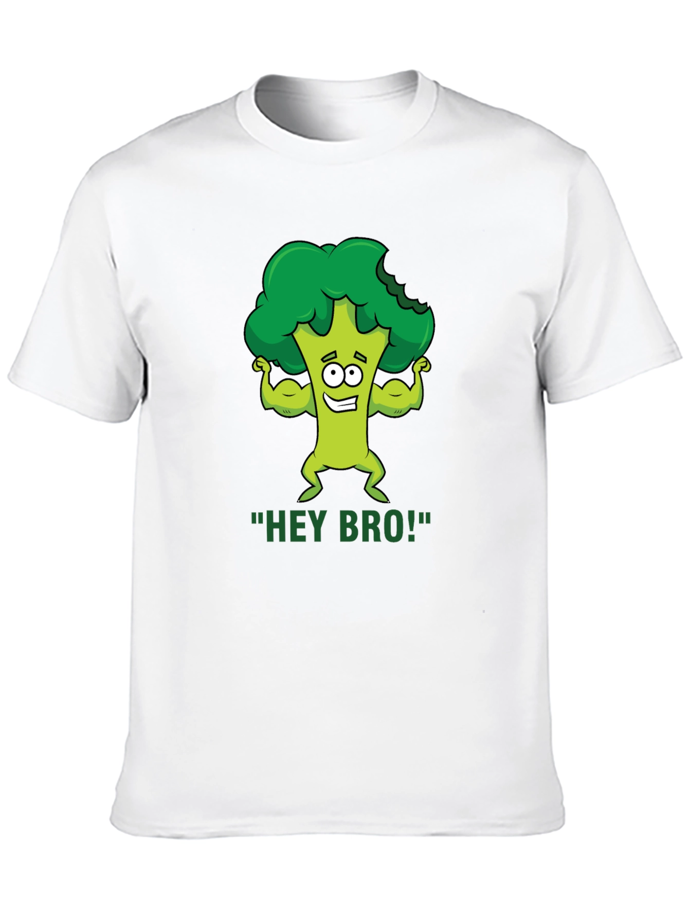 Black Hey Bro! Broccoli Gym Humor T-Shirt view 10