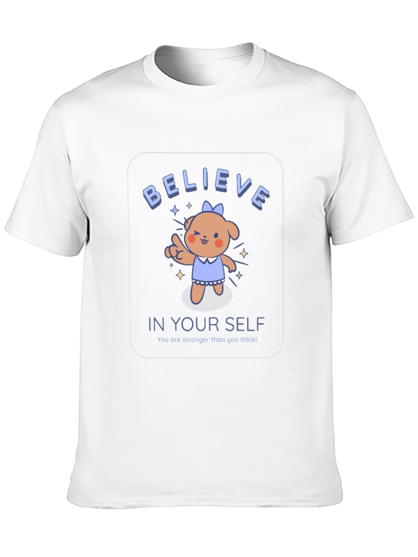 Black Believe In Yourself Graphic Tee view 10