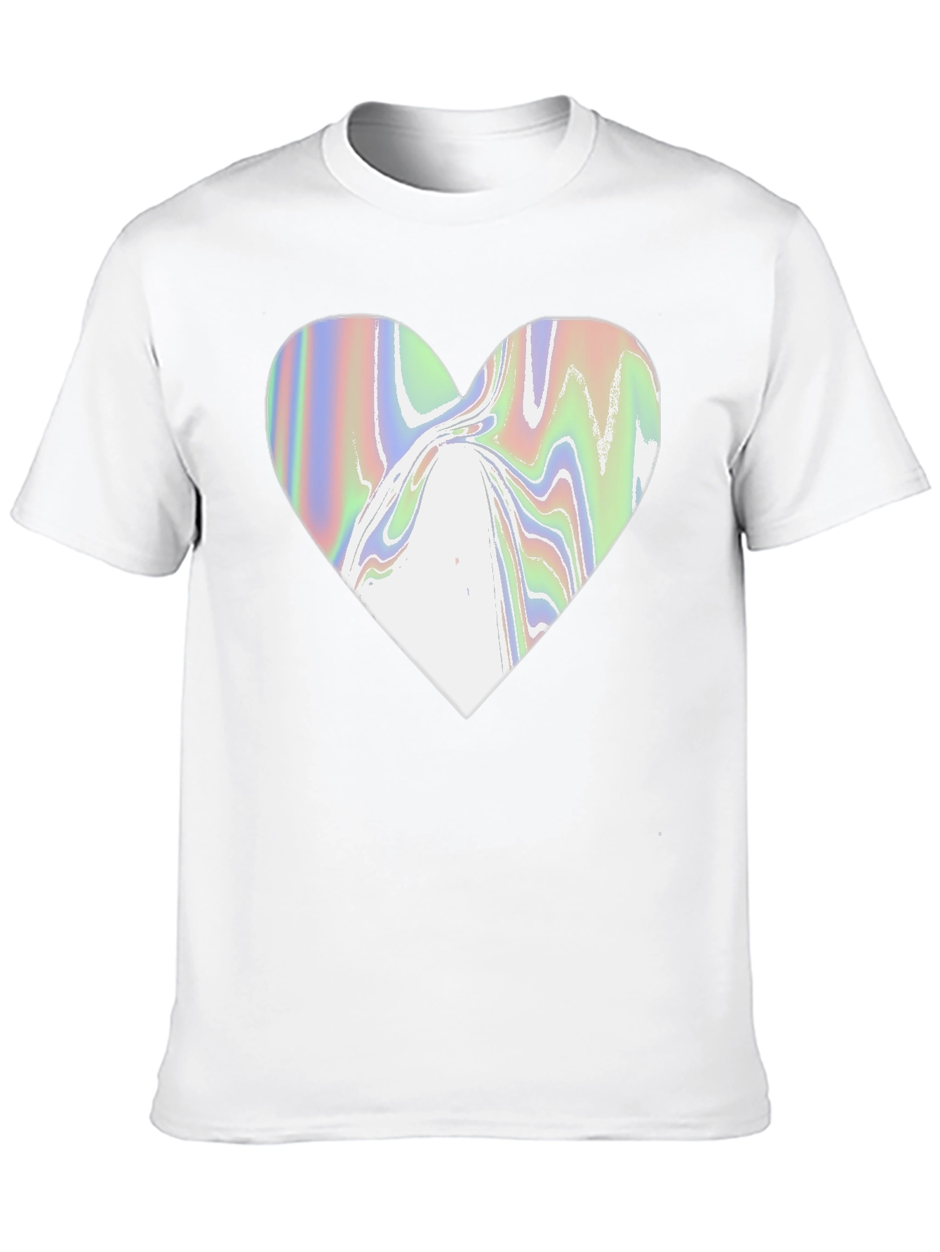 Black Abstract Heart Graphic Tee - Modern Black T-Shirt view 10