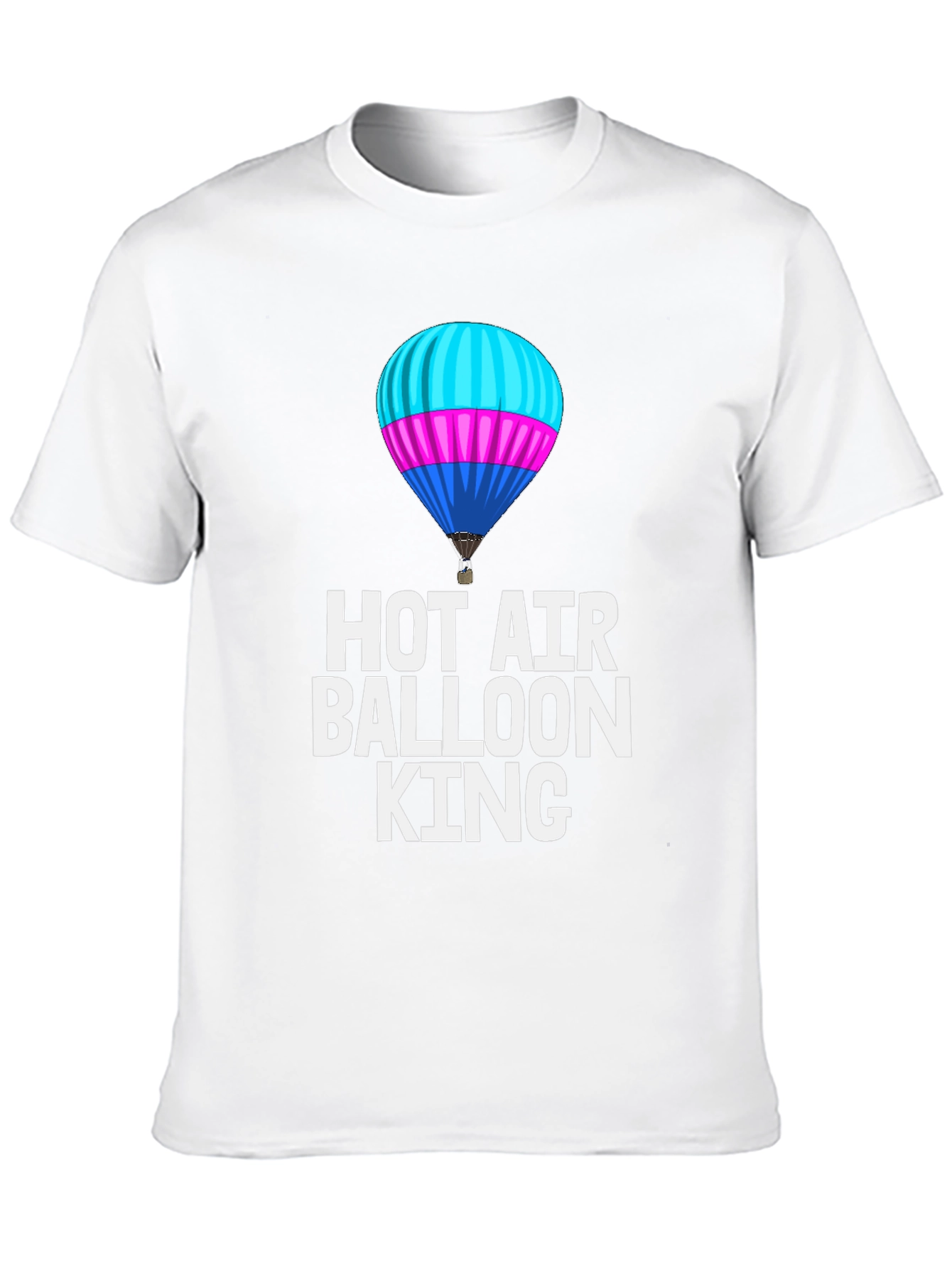 Black Hot Air Balloon King Black T-Shirt view 10