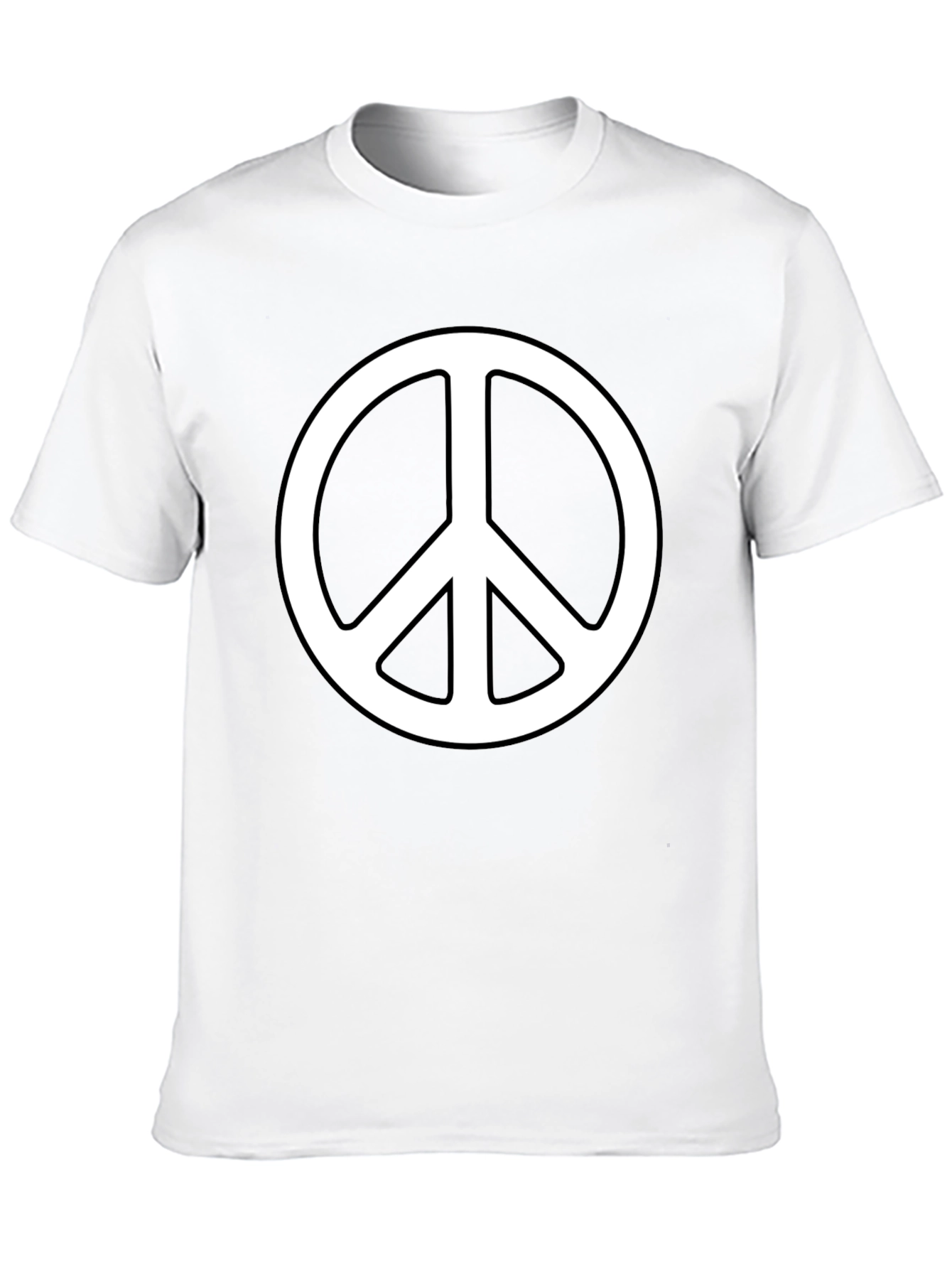 Black Peace Symbol Graphic Tee - Black view 10