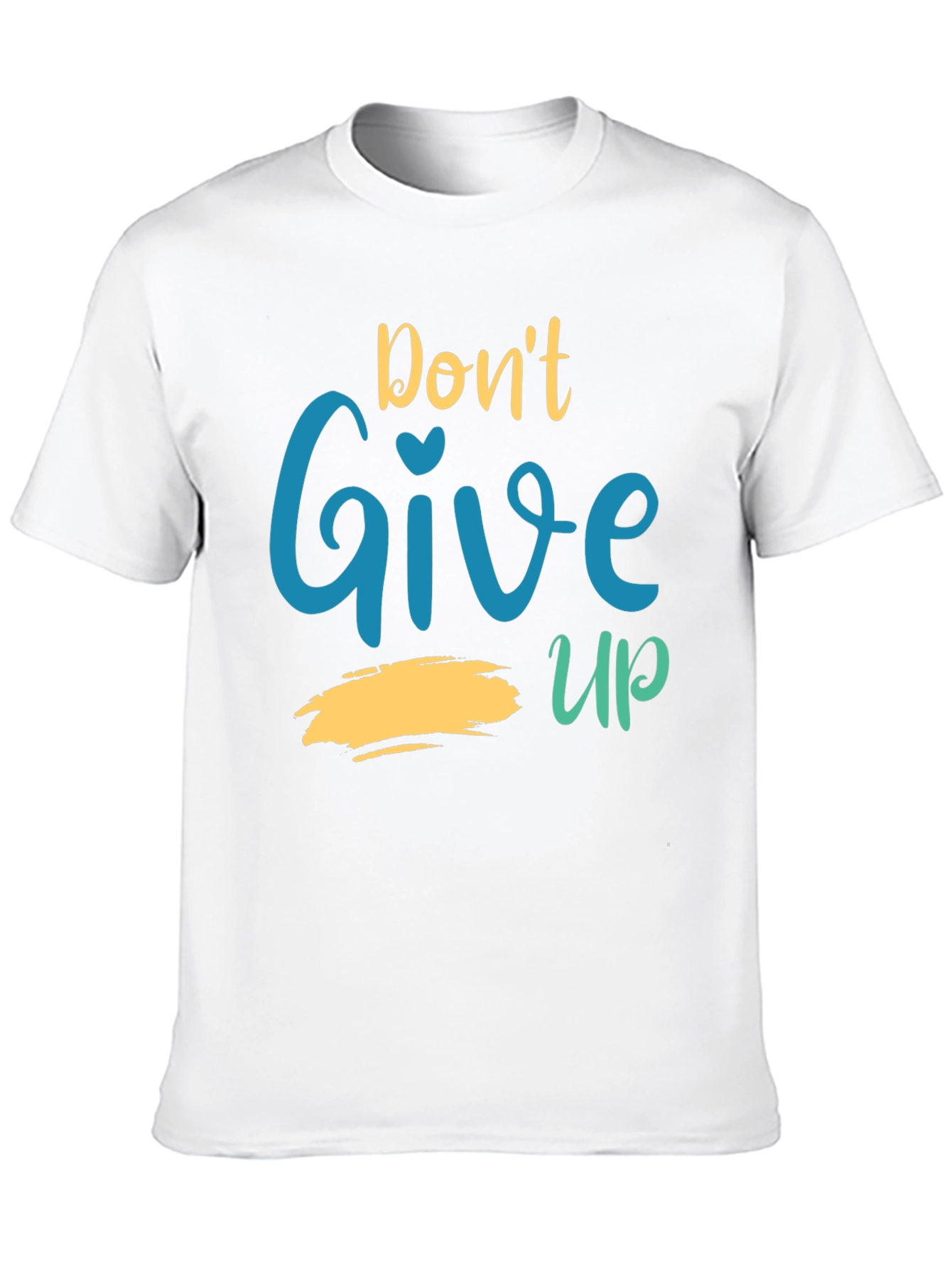 Black Motivational Graphic Tee - Don't Give Up T-Shirt view 10