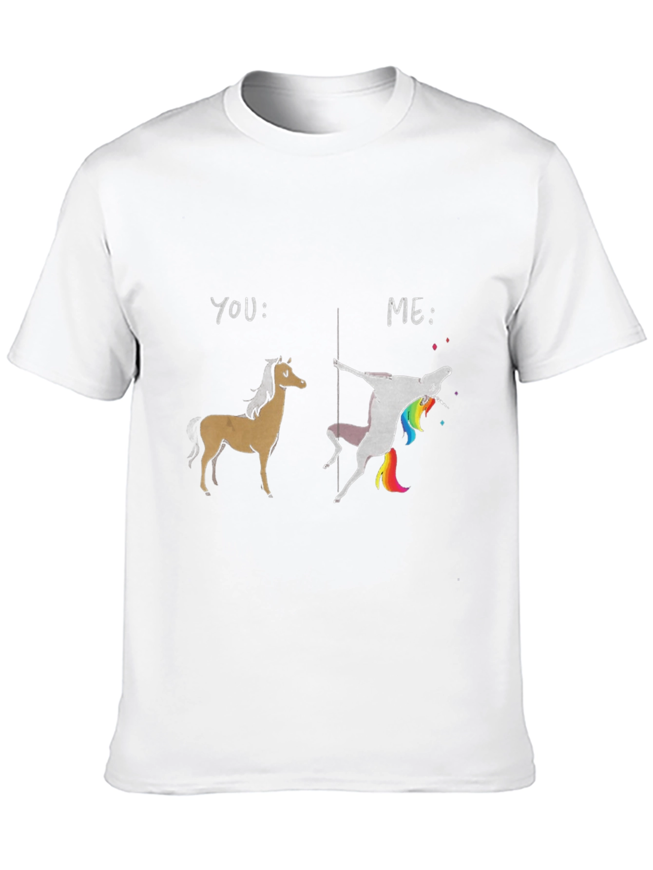 Black Funny You vs Me Unicorn T-Shirt view 10