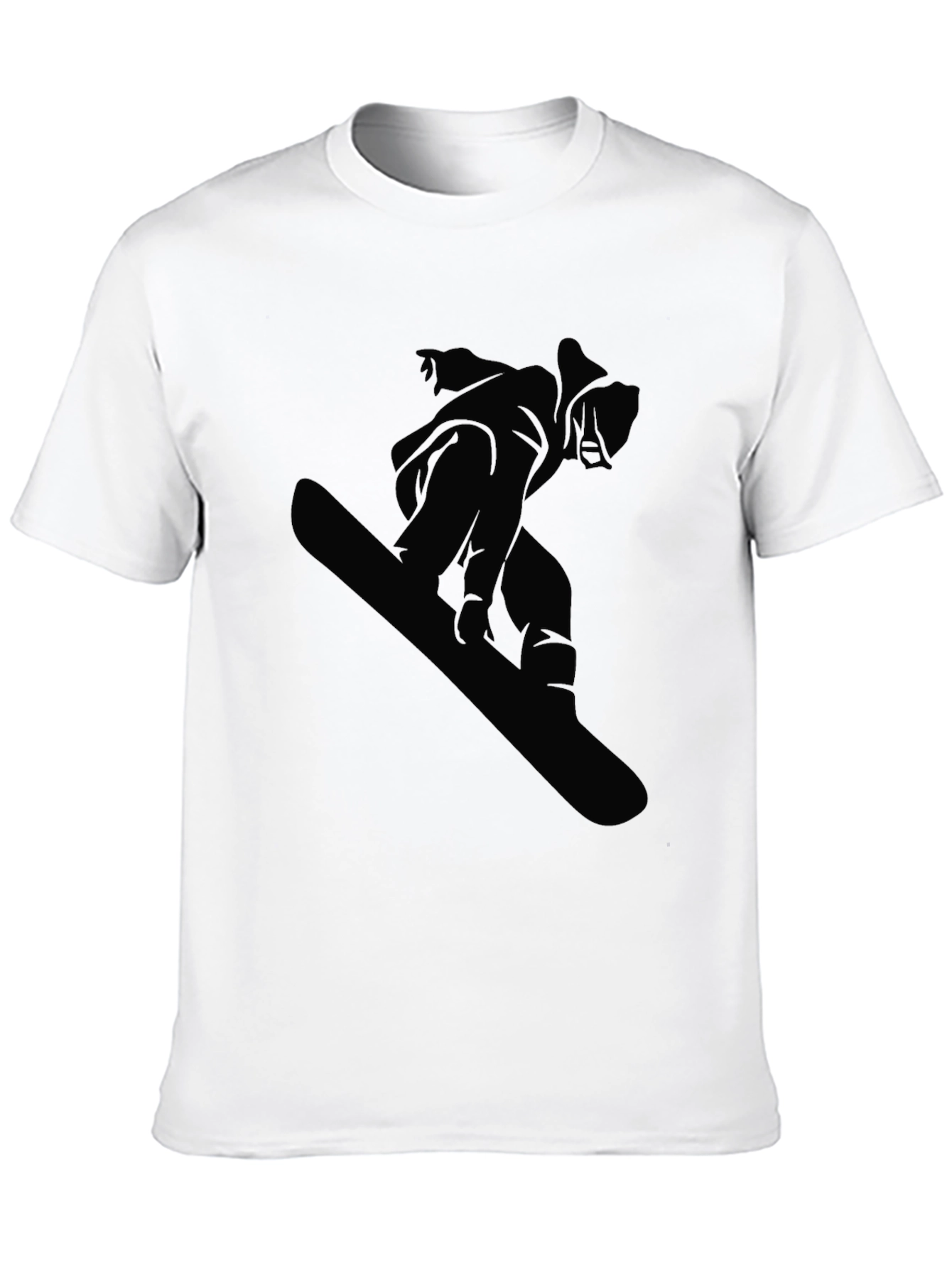 Snowboarder Graphic Tee - Black Cotton T-Shirt - 10