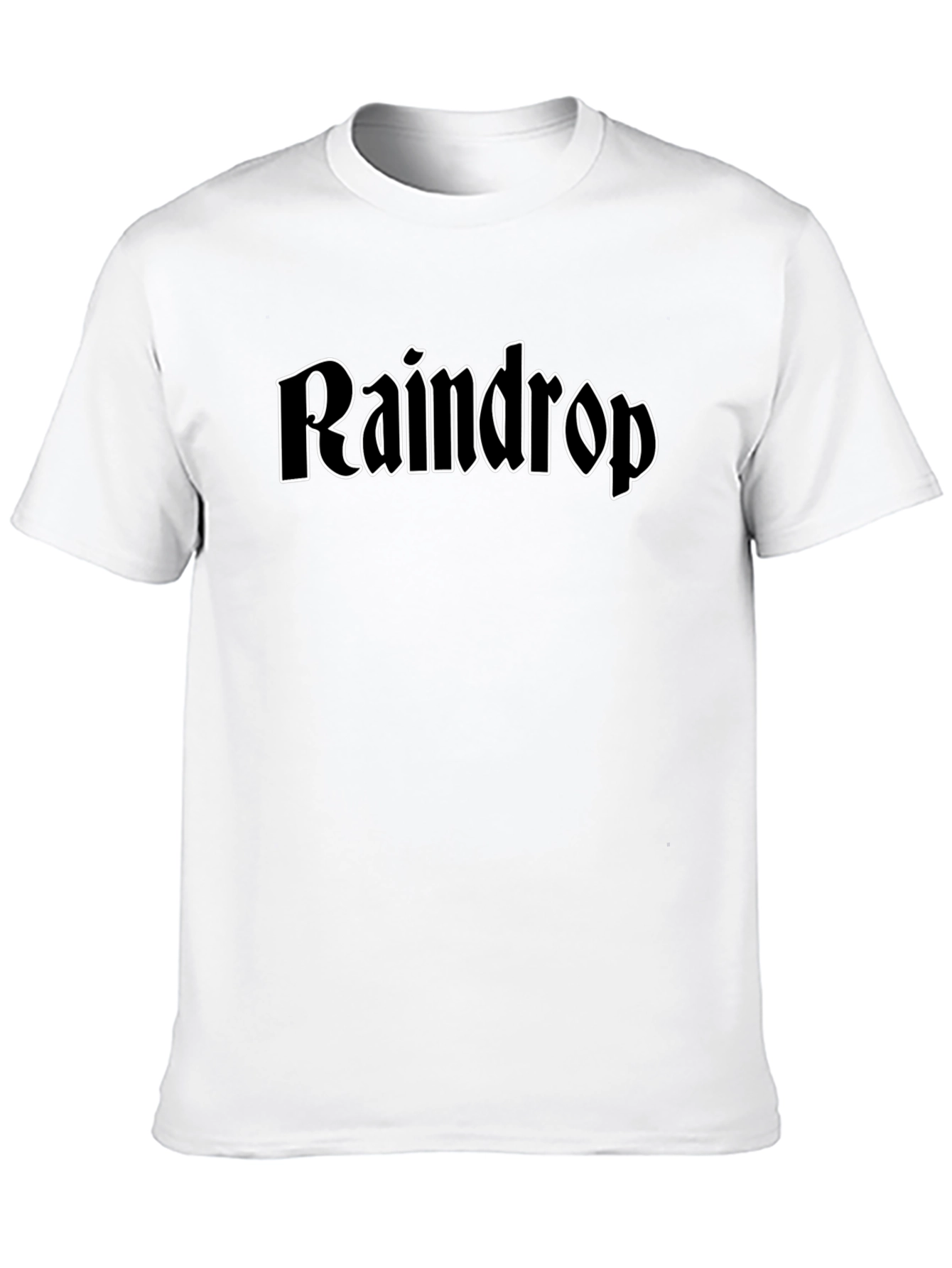Black Raindrop Graphic Print Black T-Shirt for Men view 10